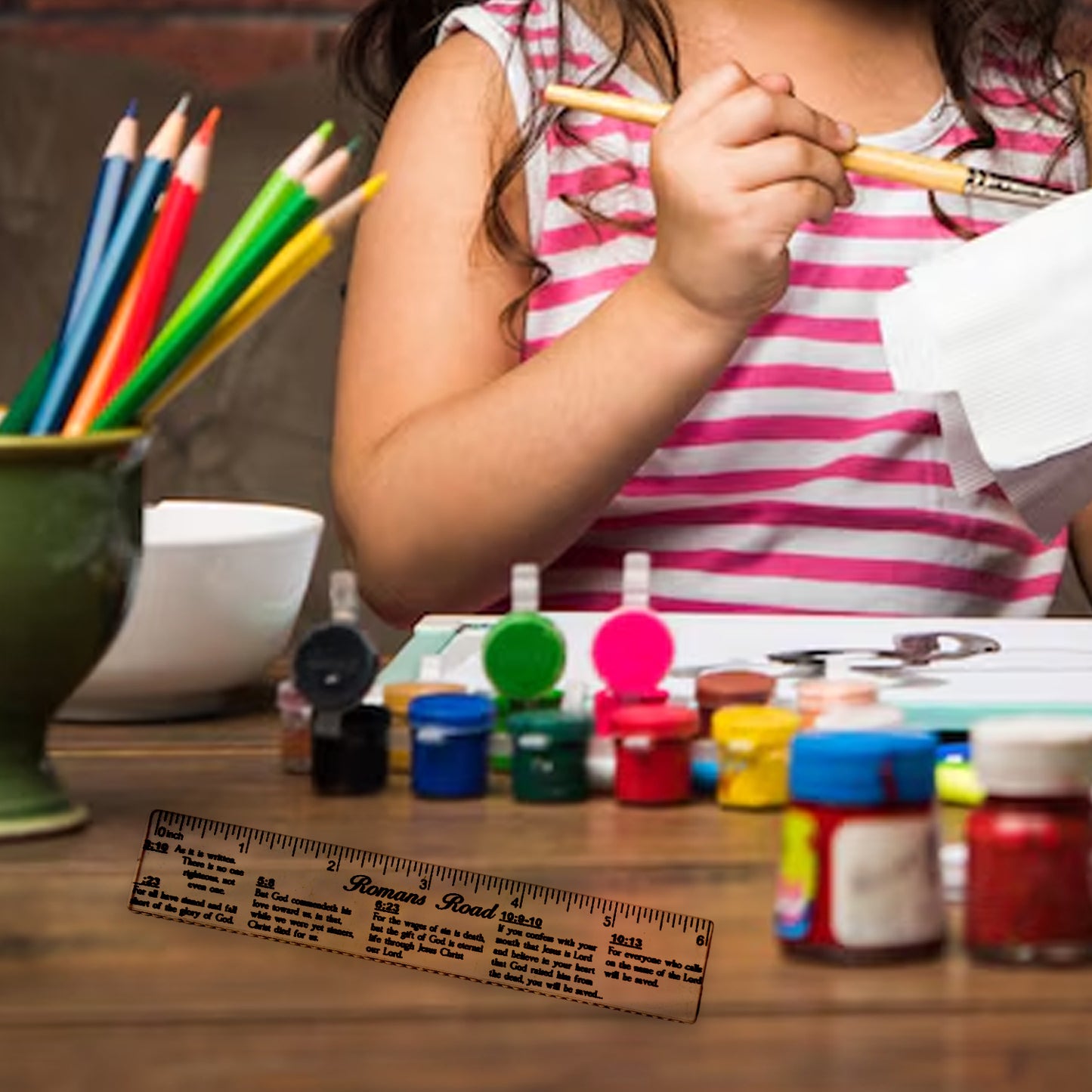 Romans Road Scripture Printed Plastic Ruler 6 Inch - Happy Price - Image 3