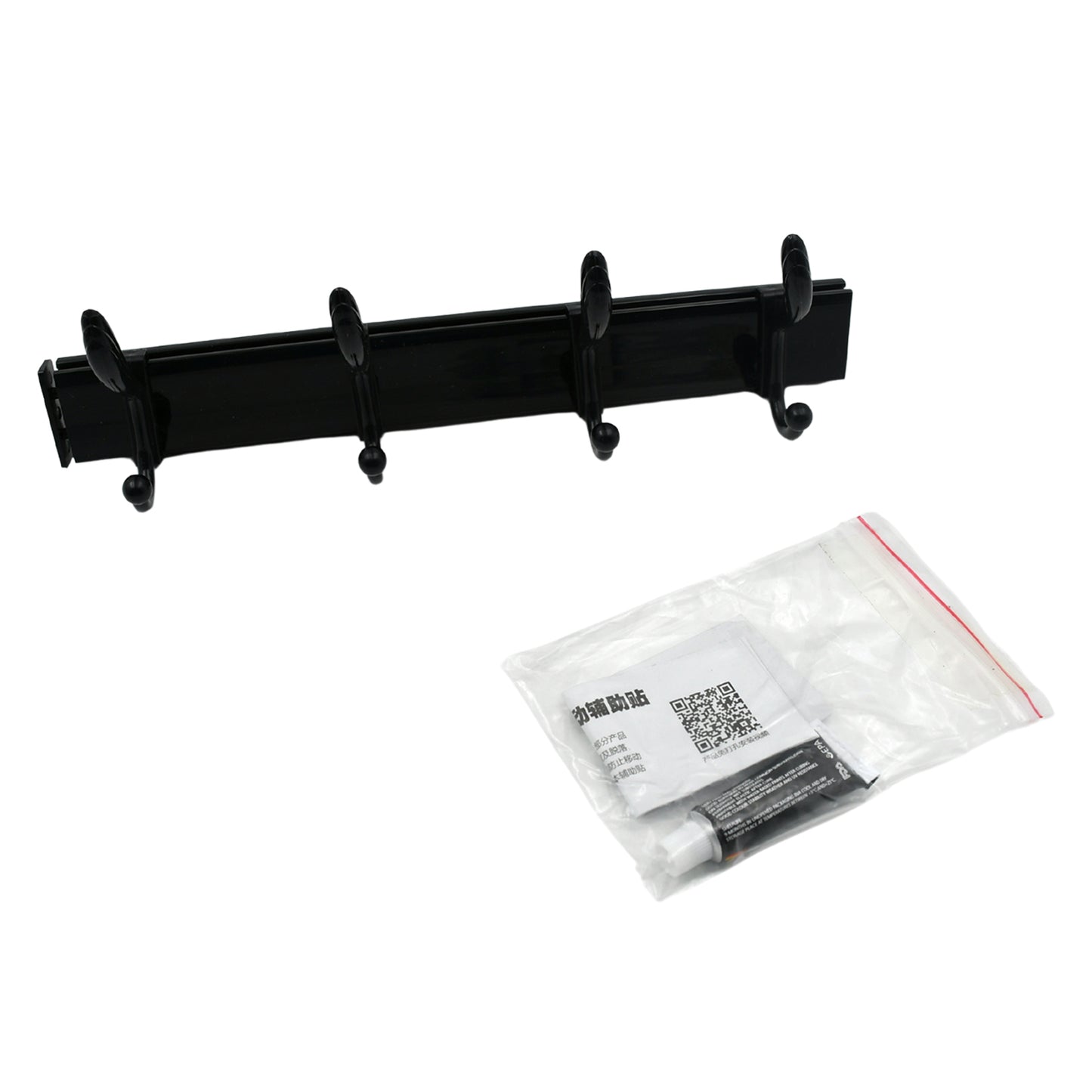 Cloth Hanger Wall Door Hooks Rail For Hanging Clothes For Hanging Hook Rack Rail Extra Long Coat Hanger Wall Mount For Clothes Jacket Hats 6 Hook With Eco-friendly Liquid Adhesive Glue - Happy Price - Image 3