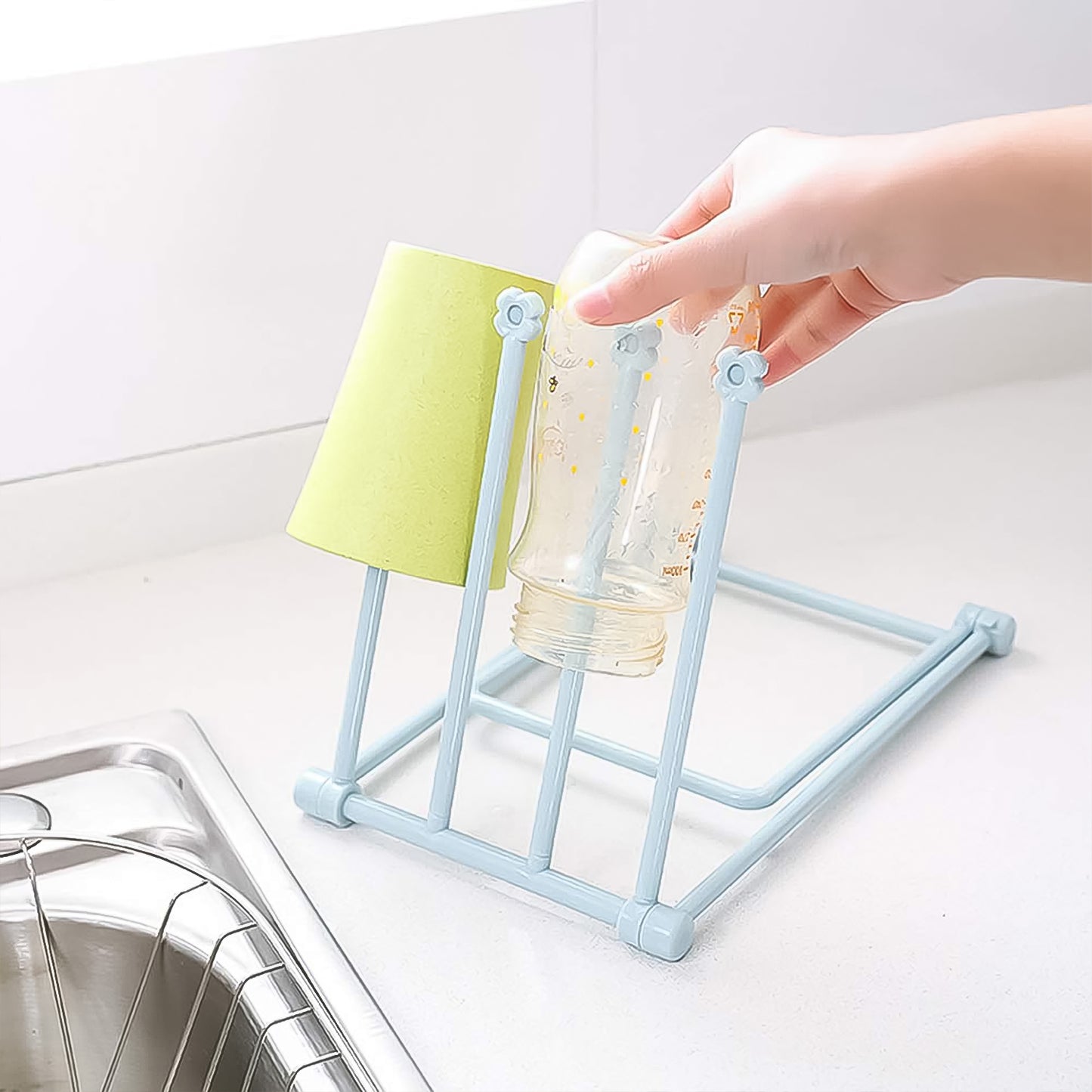 Folding Kitchen Bathroom Towel Rack Towel Stand (1 Pc) - Happy Price - Image 5