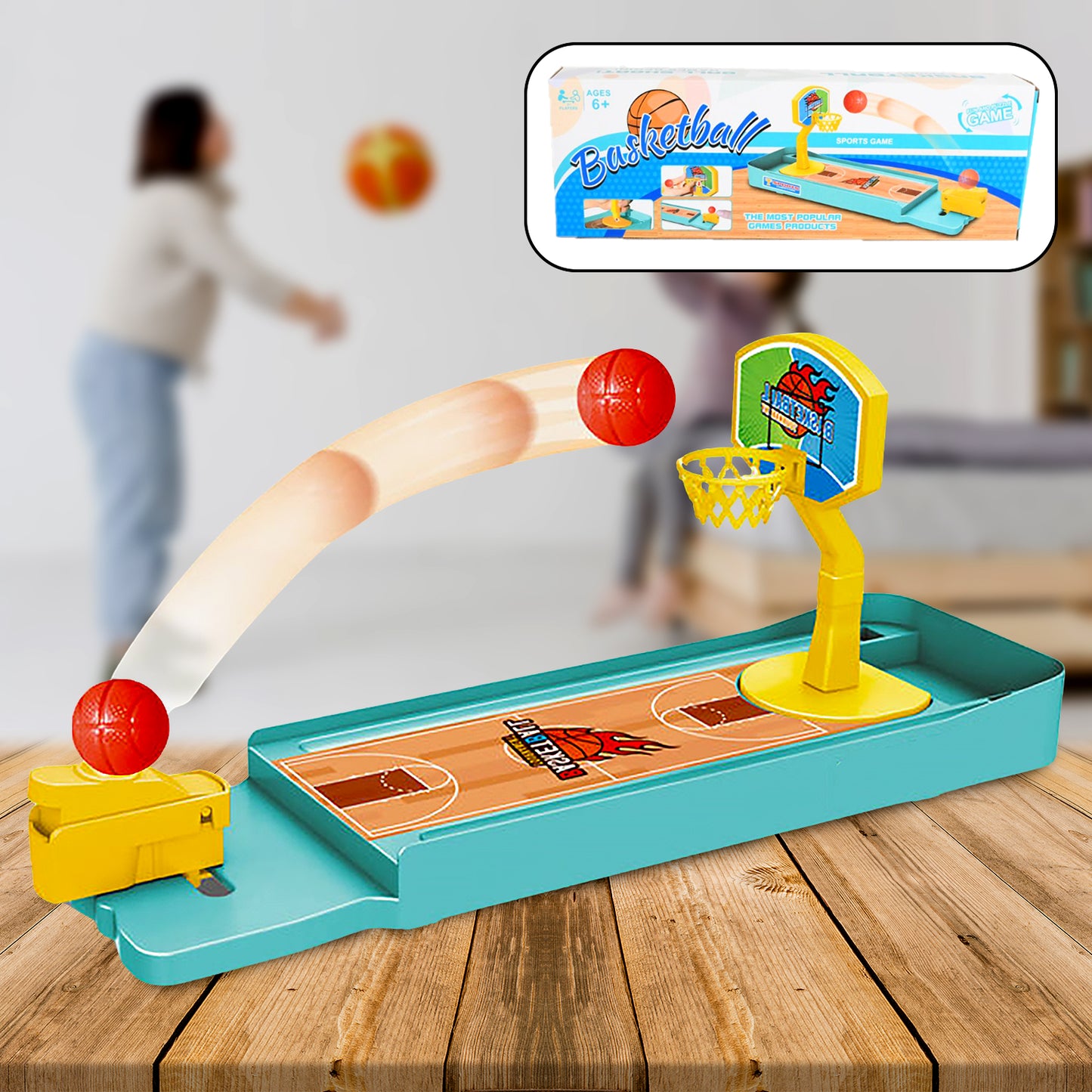 Mini Table Top Finger Basketball Game For Kids - Desktop Game For Kids Adults Basketball Finger Bowling Game Fun Indoor Finger Bowling Game For Boys Girls Family Board Game - Happy Price - Image 1