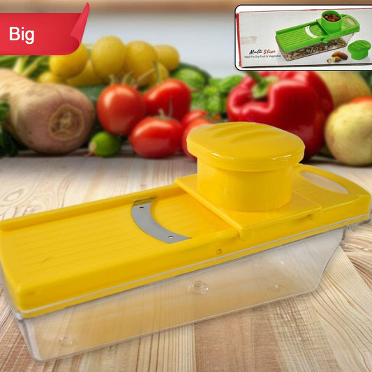 Big Multipurpose Vegetable And Fruit Slicer (Yellow  1 Pc) - Happy Price - Image 1