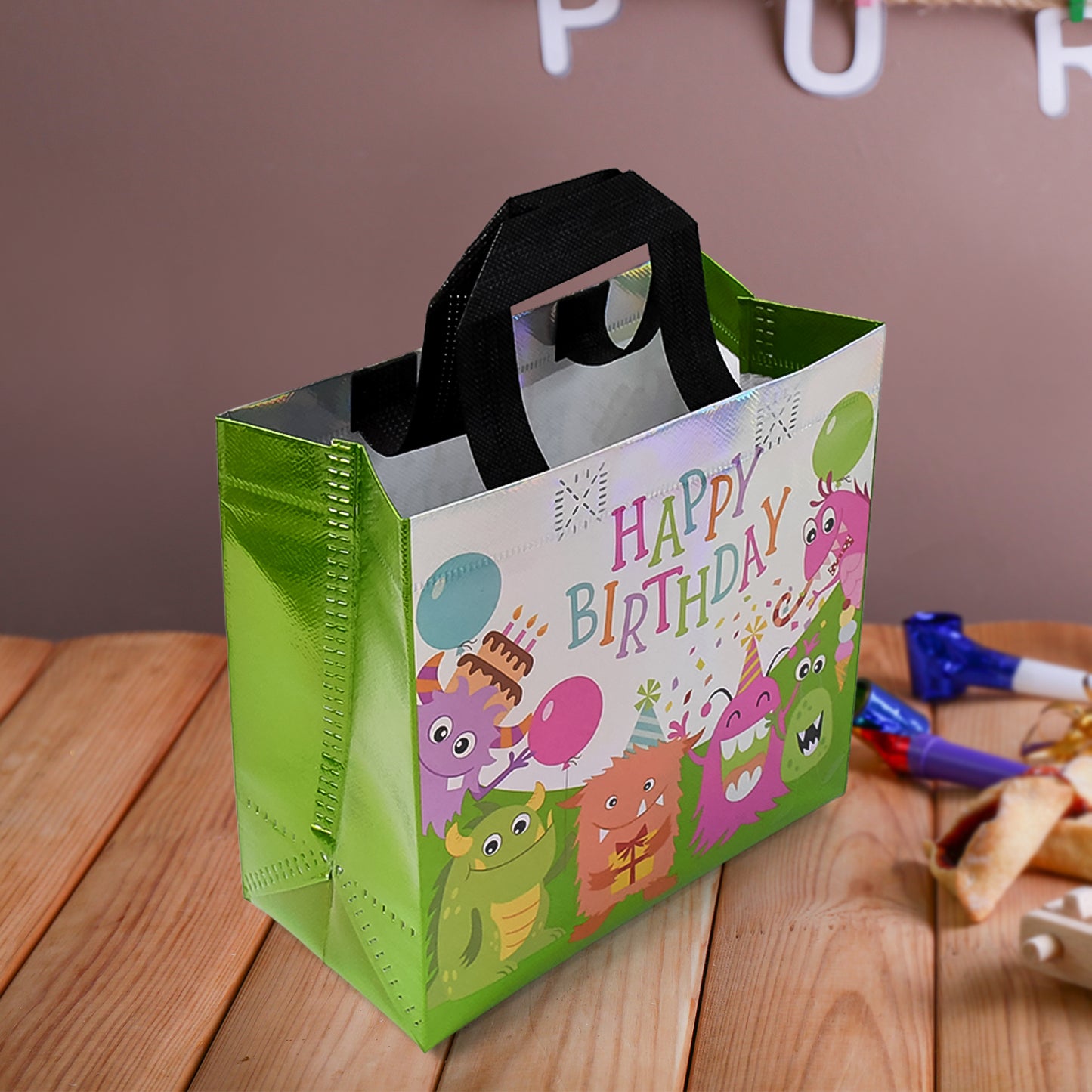 Birthday Gift Bag Reusable Party Gift Bags (1 Pc  Mix Design) - Happy Price - Image 4