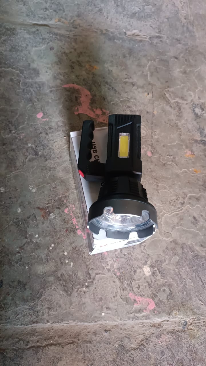 Heavy-duty Rechargeable Usb Led Hand Torch With Cob Side Light (1 Pc) - Happy Price - Image 7