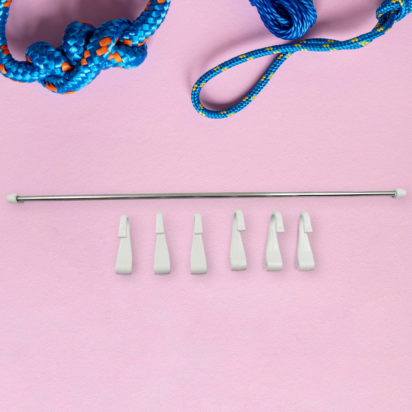 Stainless Steel Utensil Hanger Rail Nail Free Wall Mount With 2 Magic Stickers  6 Plastic Hooks For Kitchen - Happy Price - Image 5