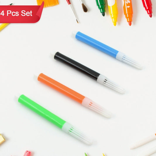 Marker Pen Color Drawing Art Set For Kids Crafts Kit Children Gift Painting Birthday Gift For Beginner And Serious Artists Art Supplies Waterproof Writing For Diy Crafts (4 Pcs Set) - Happy Price - Image 1