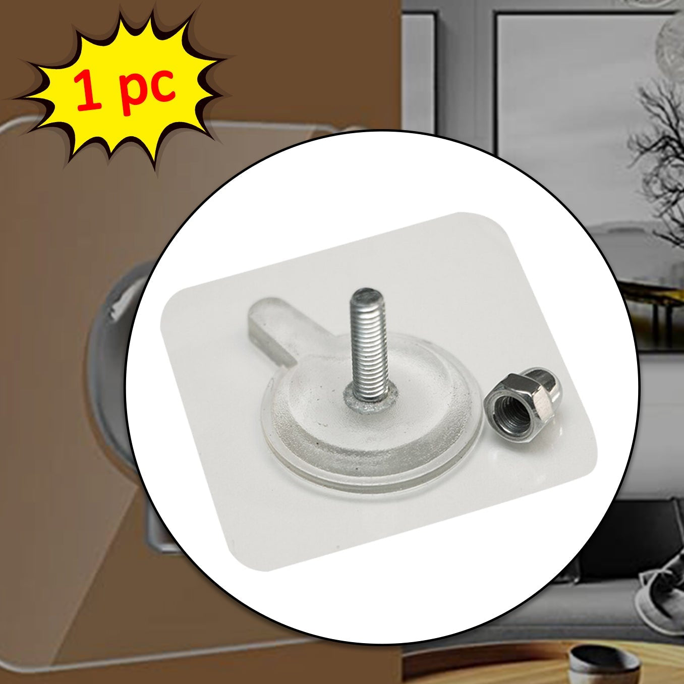 Adhesive Screw Wall Hook Used In All Kinds Of Places Including Household And Offices For Hanging And Holding Stuffs Etc. - Happy Price - Image 1