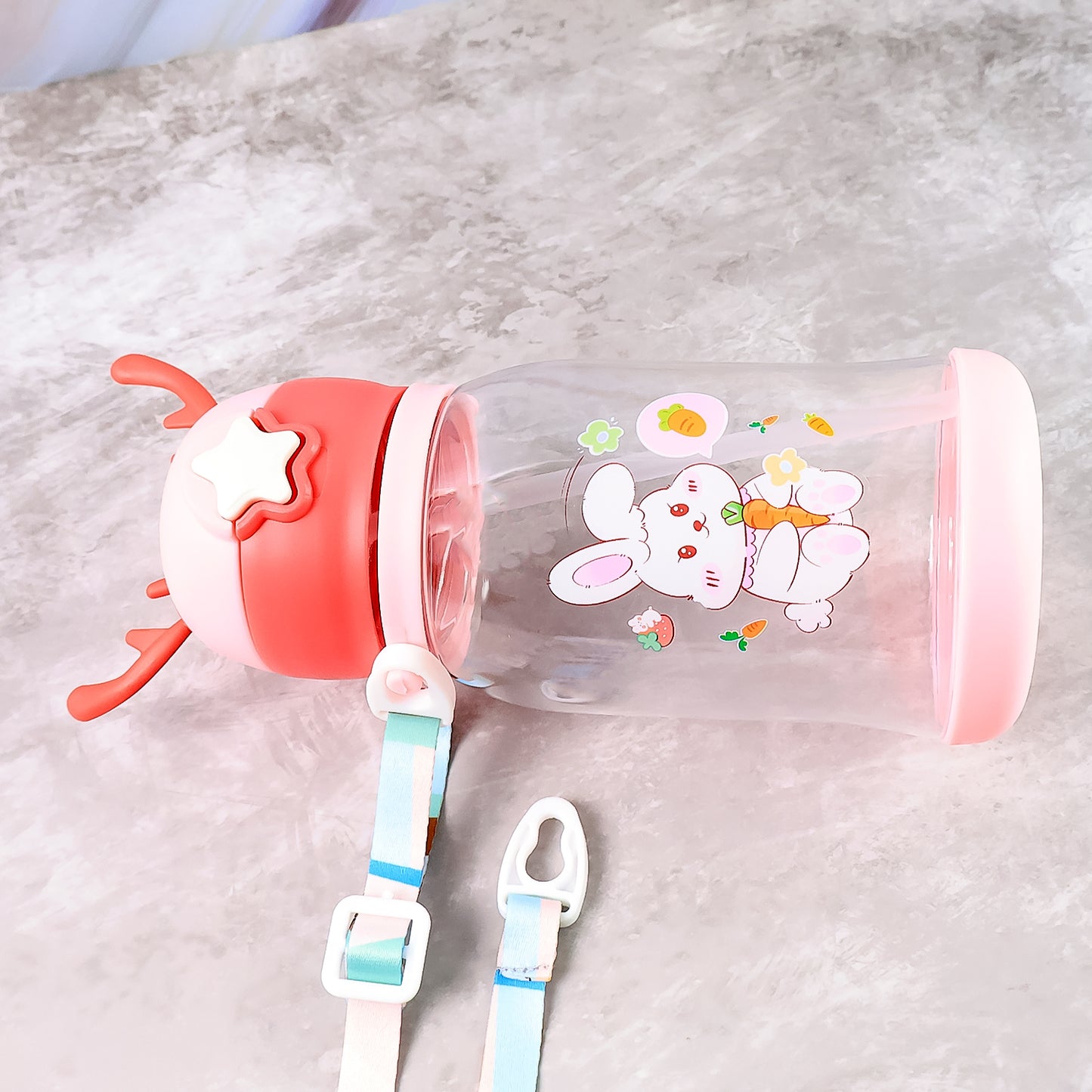 Cute Cartoon Water Bottle Approx 450ml (1 Pc) - Happy Price - Image 4