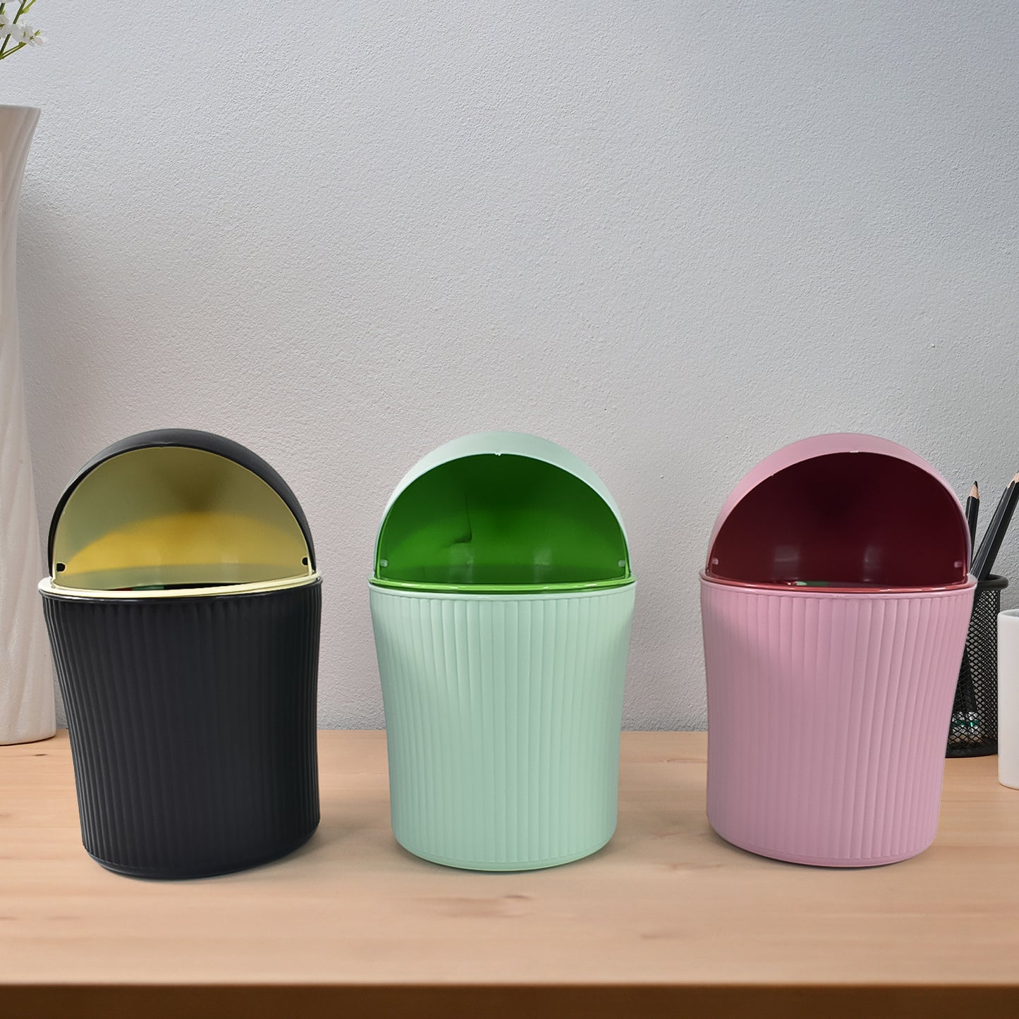 Apex Mini Tabletop Dustbin (1 Pc  1200 Ml  Mix Color) - Happy Price - Image 6