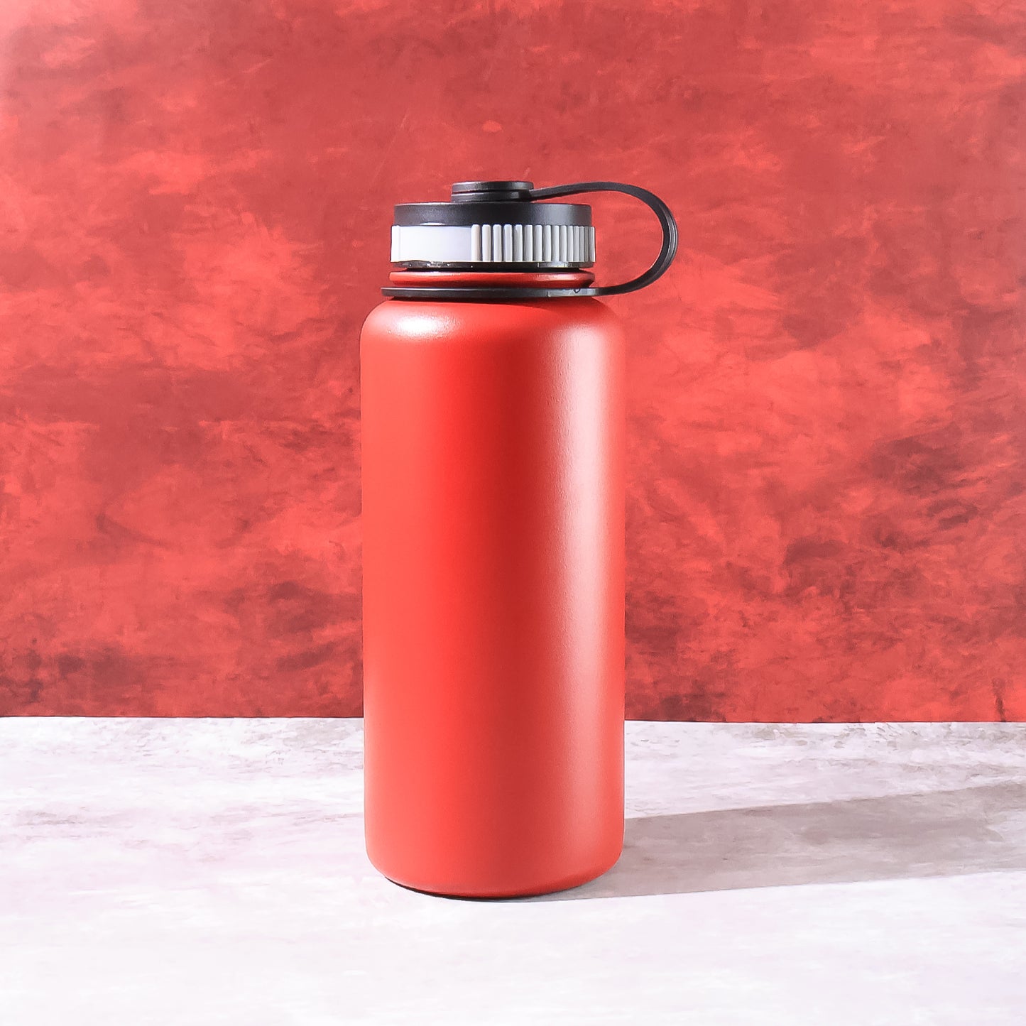Red Stainless Steel Double Wall Vacuum-insulated Drink Water Bottle (1000 Ml) - Happy Price - Image 4