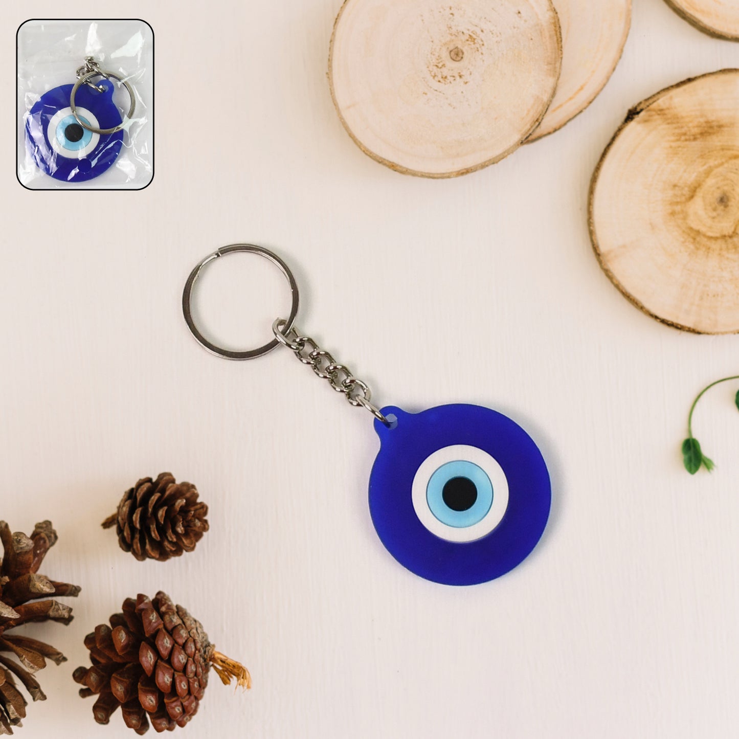 Evil Eye Rubber  Silicone Keychain (1 Pc  Blue Color) - Happy Price - Image 2