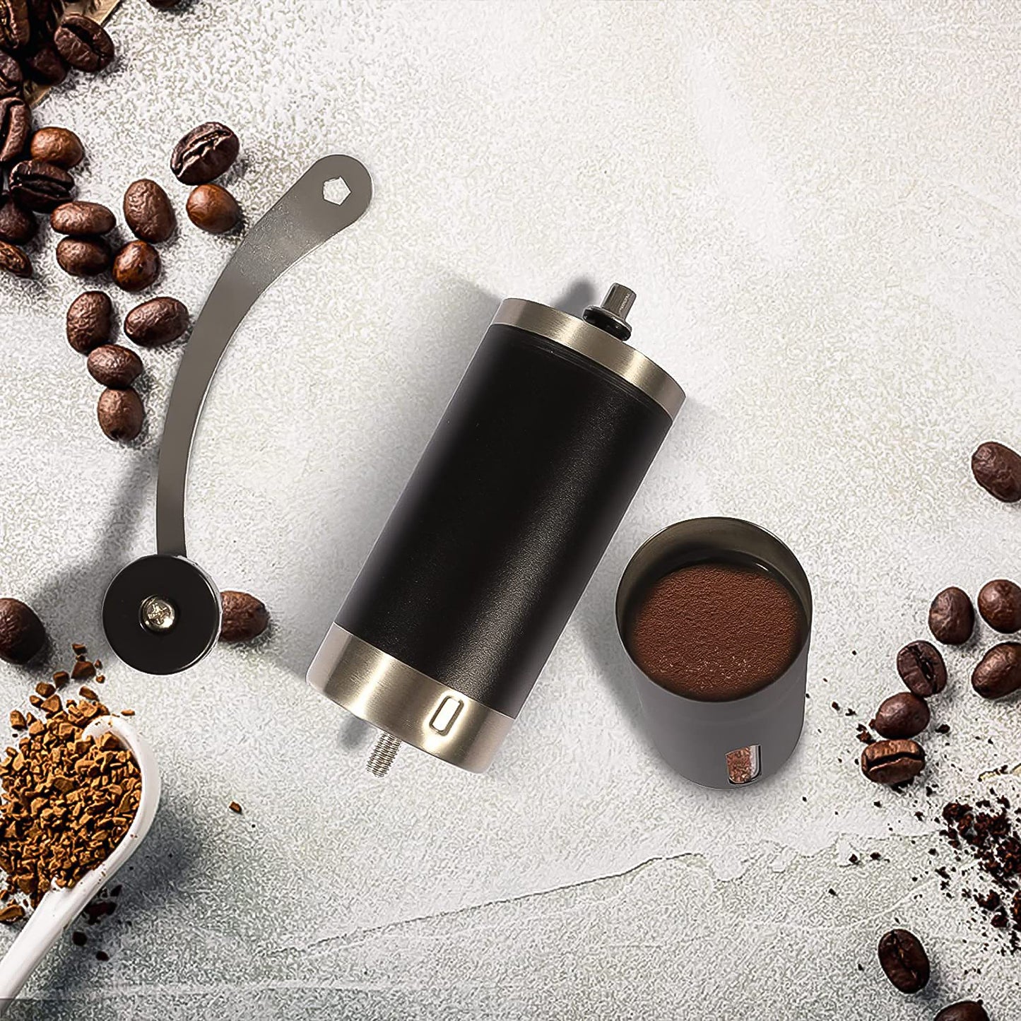 Portable Stainless Steel Manual Coffee Grinder (1 Pc) - Happy Price - Image 4