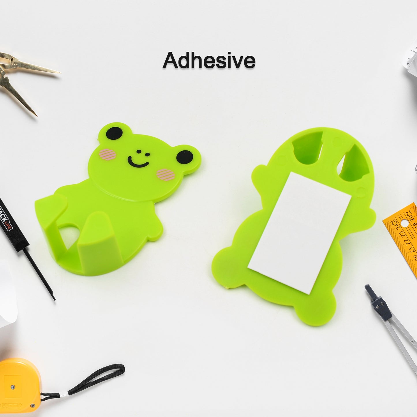 Plastic Adhesive Cable Plug Hook Bathroom Power Plug Socket Holder For  Office Home And Restaurant Use 2 Pc Set - Happy Price - Image 2