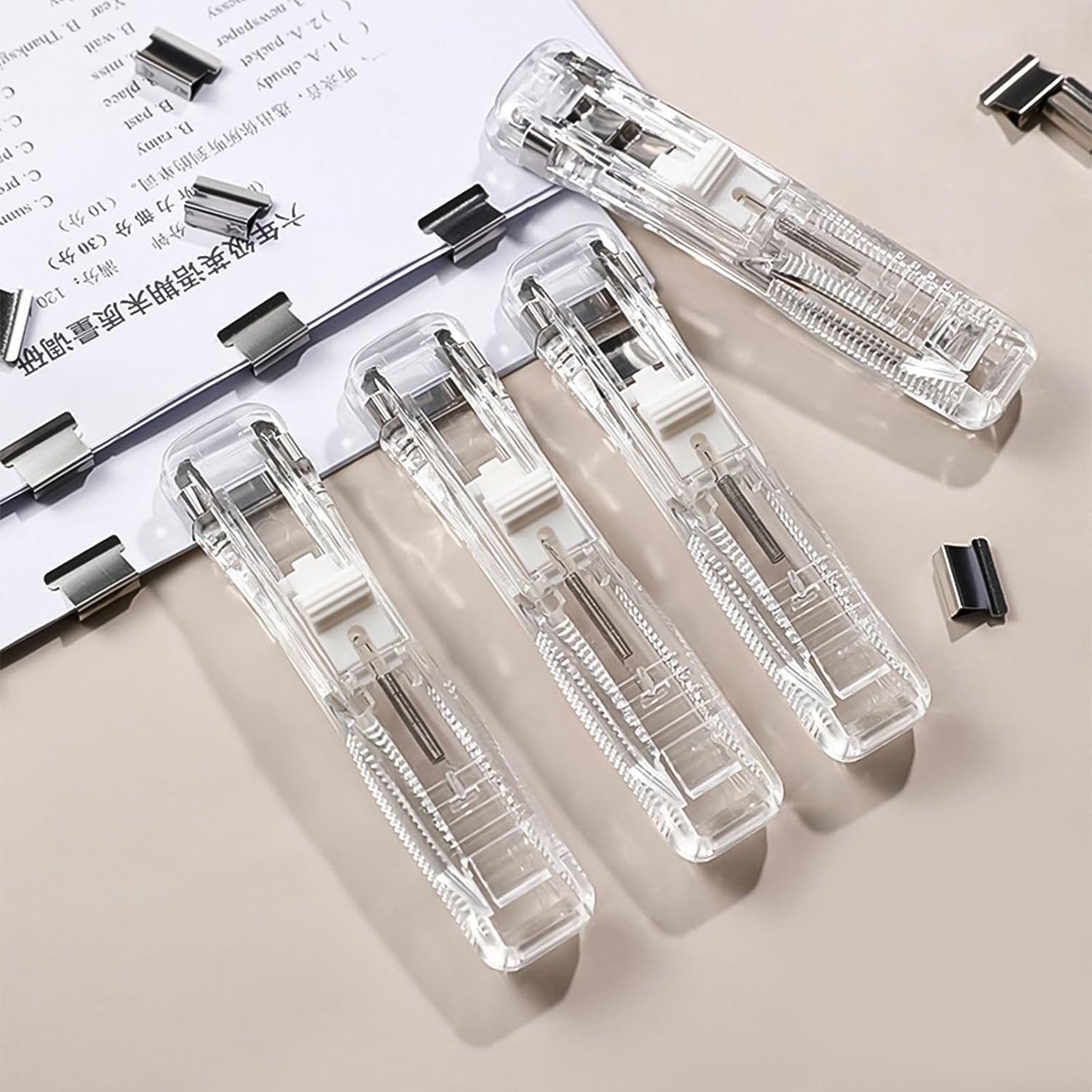 Portable Paper Clamp With 8 Pcs Clip Dispenser Handheld Paper Fast Clam (1 Set) - Happy Price - Image 5