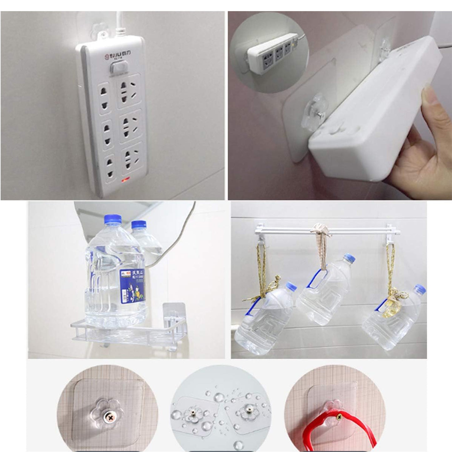 Self Adhesive Hooks Sticker  Screw Nut And Bolt Type (4 Pcs Set) - Happy Price - Image 3