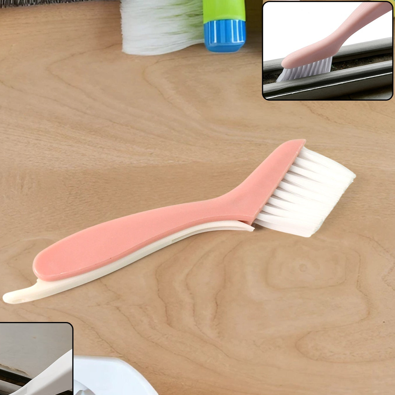 Multi-functional 2-in-1 Groove Cleaning Brush With Crevice Scraper - Happy Price - Image 1