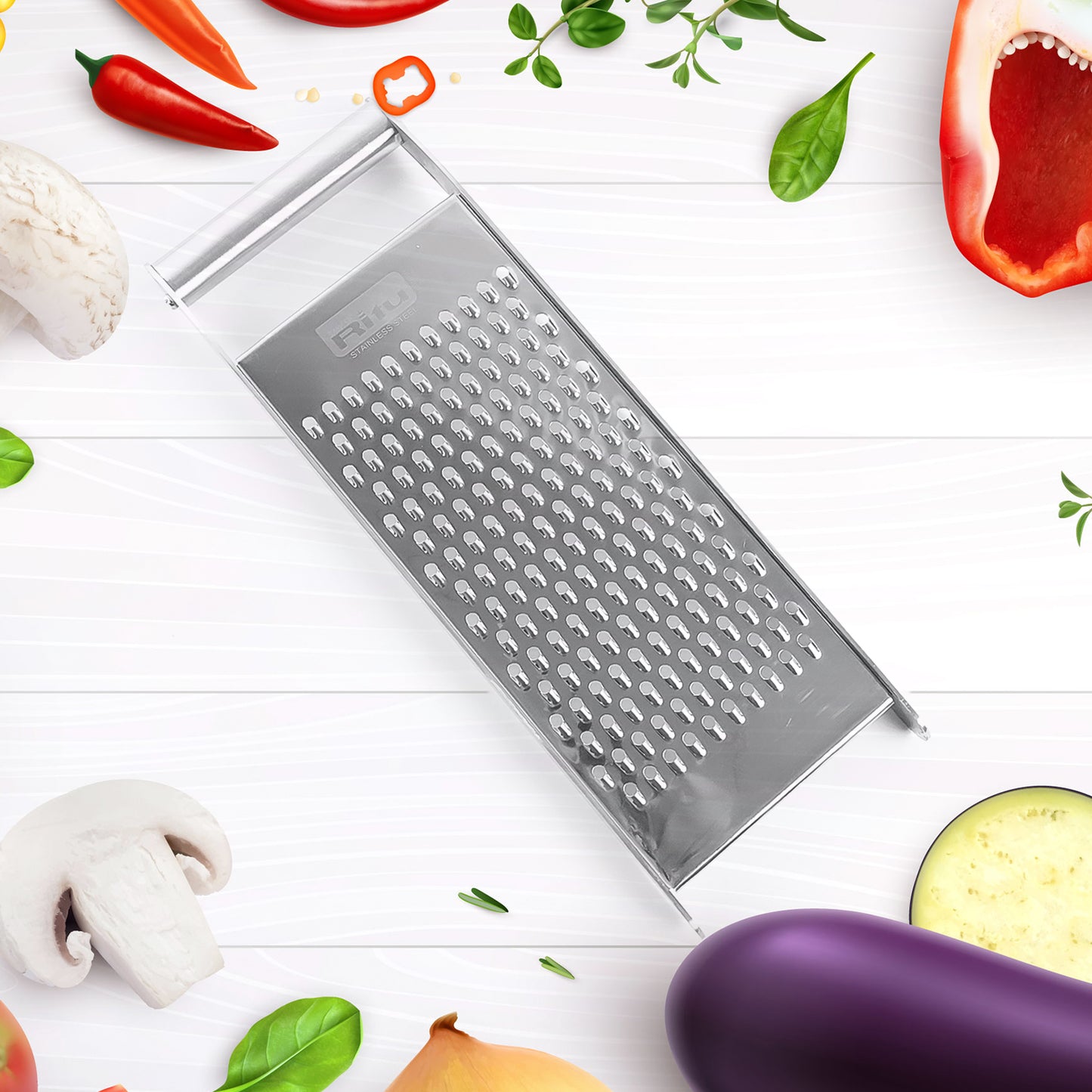 Ritu Premium Stainless Steel Handheld Grater  Slicer (1 Pc) - Happy Price - Image 6
