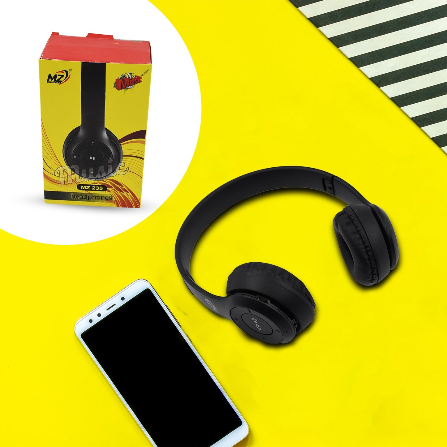 Wireless Headphone Over The Head Bluetooth Headset Foldable Headband Hands-free With Calling Function (1 Pc) - Happy Price - Image 5