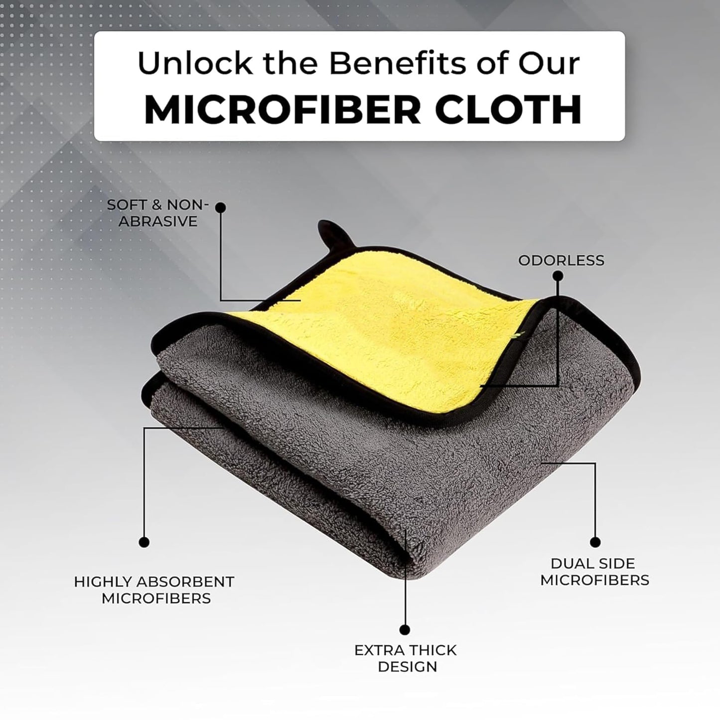 Premium Microfiber Cleaning Cloth Towel (40x30 Cm  1 Pc) - Happy Price - Image 5