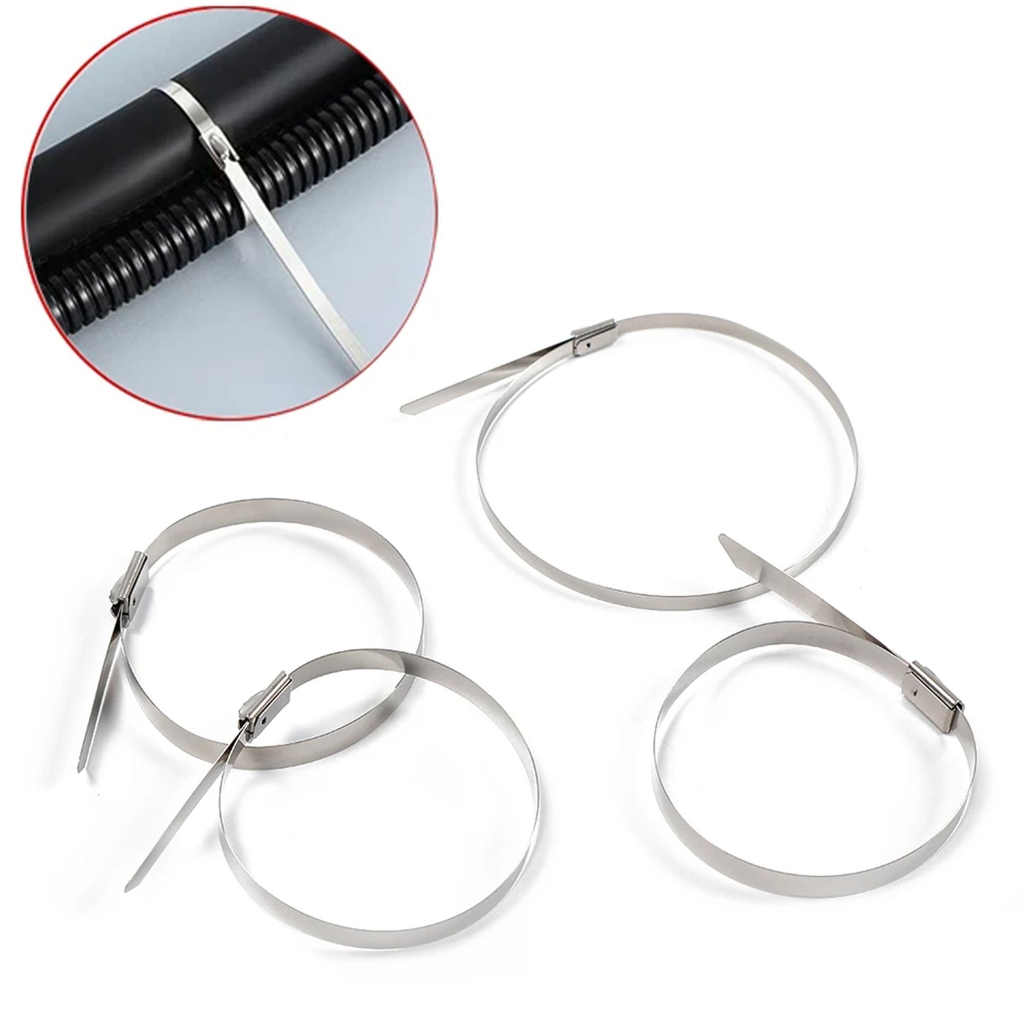 Stainless Steel Cable Tie  (4.6x100mm  10 Pcs Set) - Happy Price - Image 3