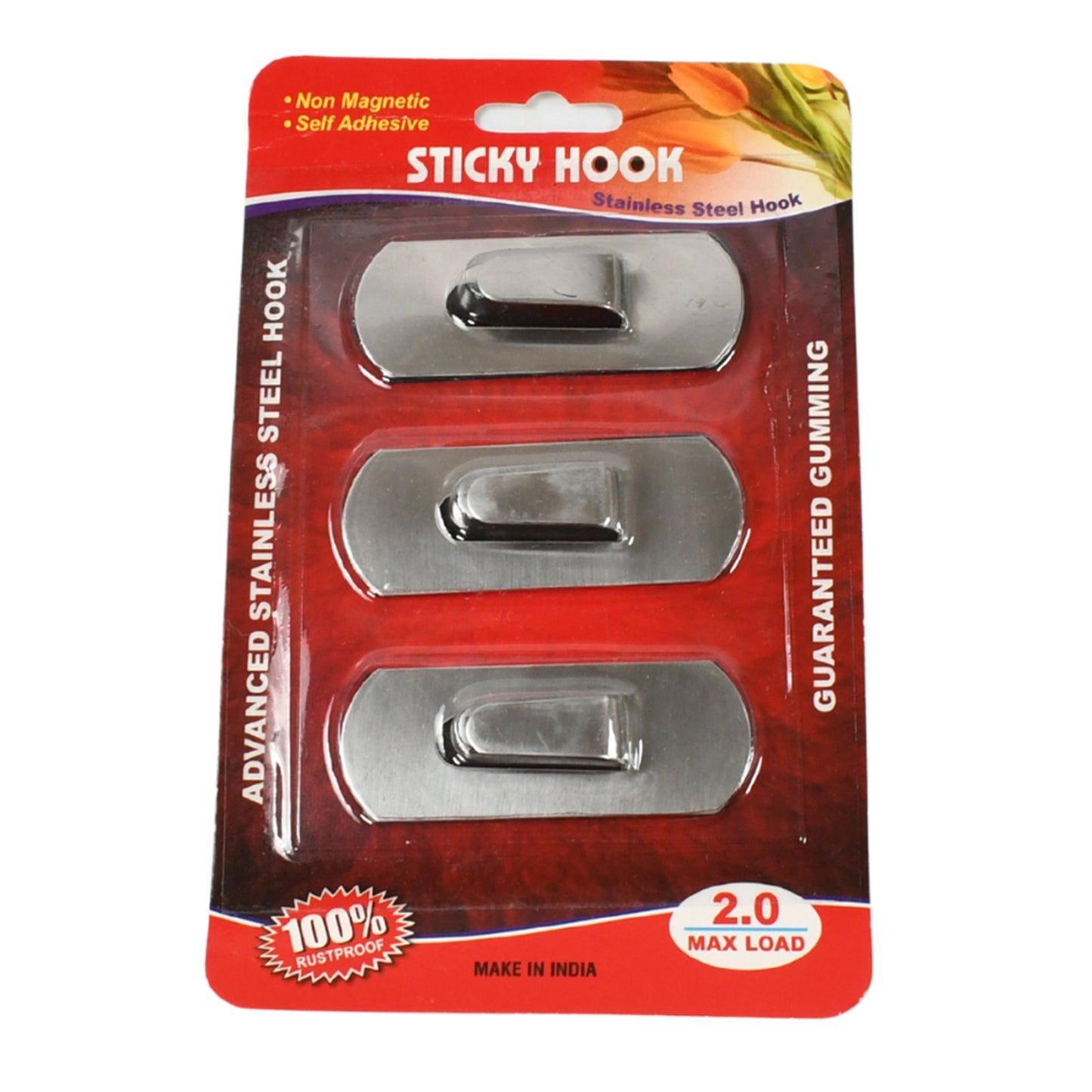 Self- Adhesive Hooks Heavy Duty Wall Hooks Hangers Stainless Steel Waterproof Sticky Hooks For Hanging Robe Coat Towel Kitchen Bathroom And. - Happy Price - Image 2