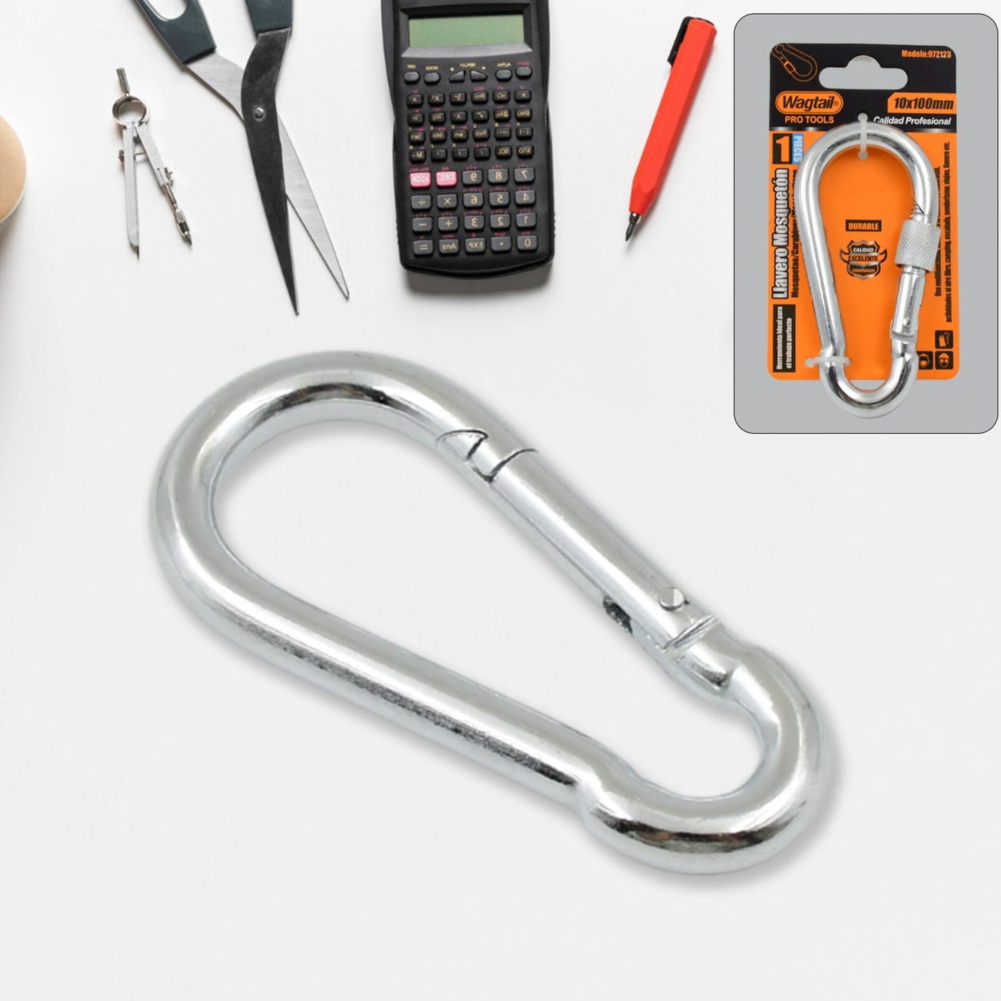 Snap Hook With Screw-stainless Steel Snap Hook Clip Heavy Duty Carabiner Clip (10100 Mm  1 Pc) - Happy Price - Image 2