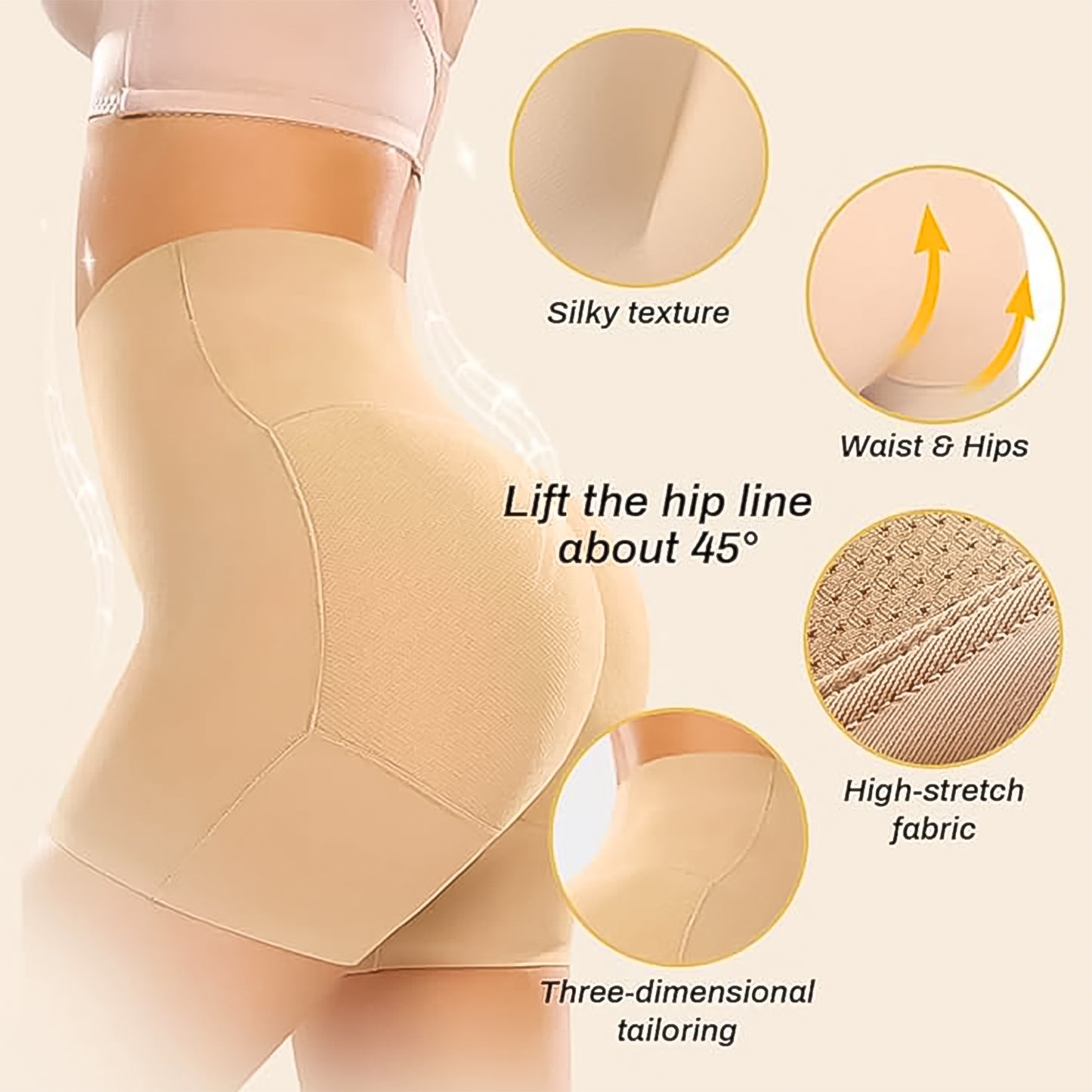 Womens Butt Lifter Padded Underwear Hip Pads Body Shaper Control Knickers Hip Pad (1 Pc  Medium) - Happy Price - Image 3