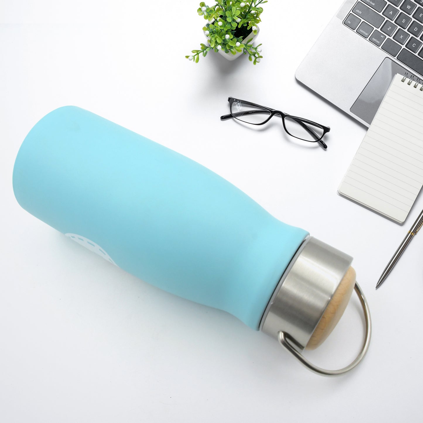 Stainless Steel Water Bottle With Handle Fridge Water Bottle Stainless Steel Water Bottle Leak Proof Rust Proof Hot  Cold Drinks Gym Sipper Bpa Free Food Grade Quality Steel Fridge Bottle For Officegymschool (360 Ml) - Happy Price - Image 2