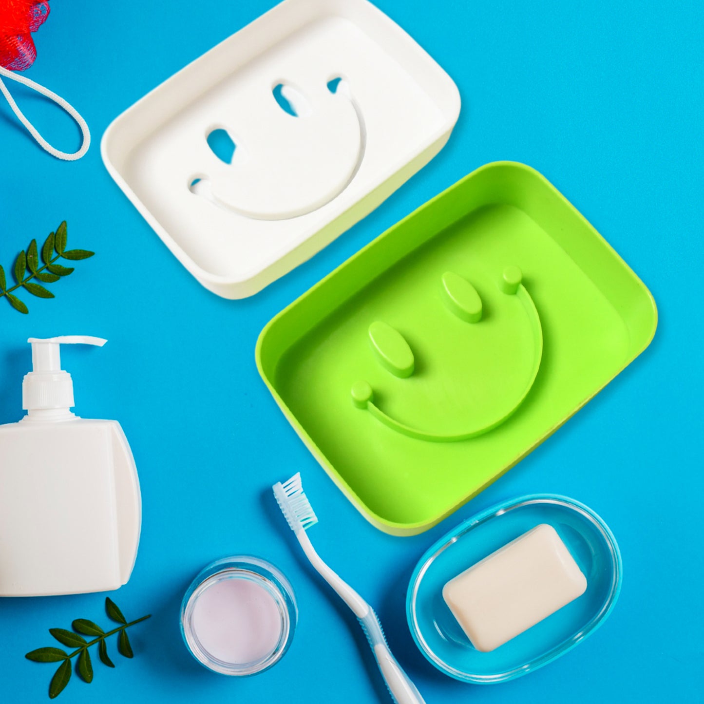 Portable Travel Home Box Cute Cartoons Smile Face Container Draining Holder Soap Dish - Happy Price - Image 5