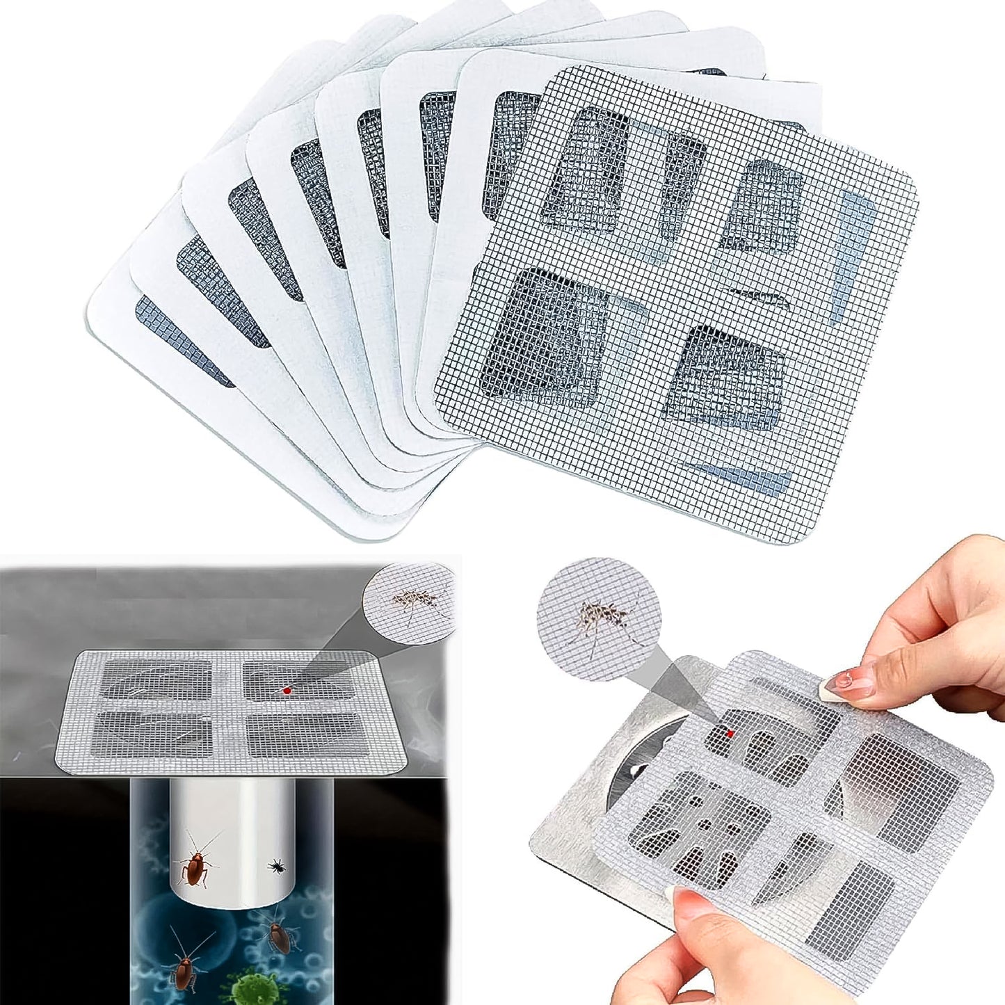 Window Screen Mesh Hole Repair Kit Patch Adhesive (1010 Cm  10 Pcs Set) - Happy Price - Image 5