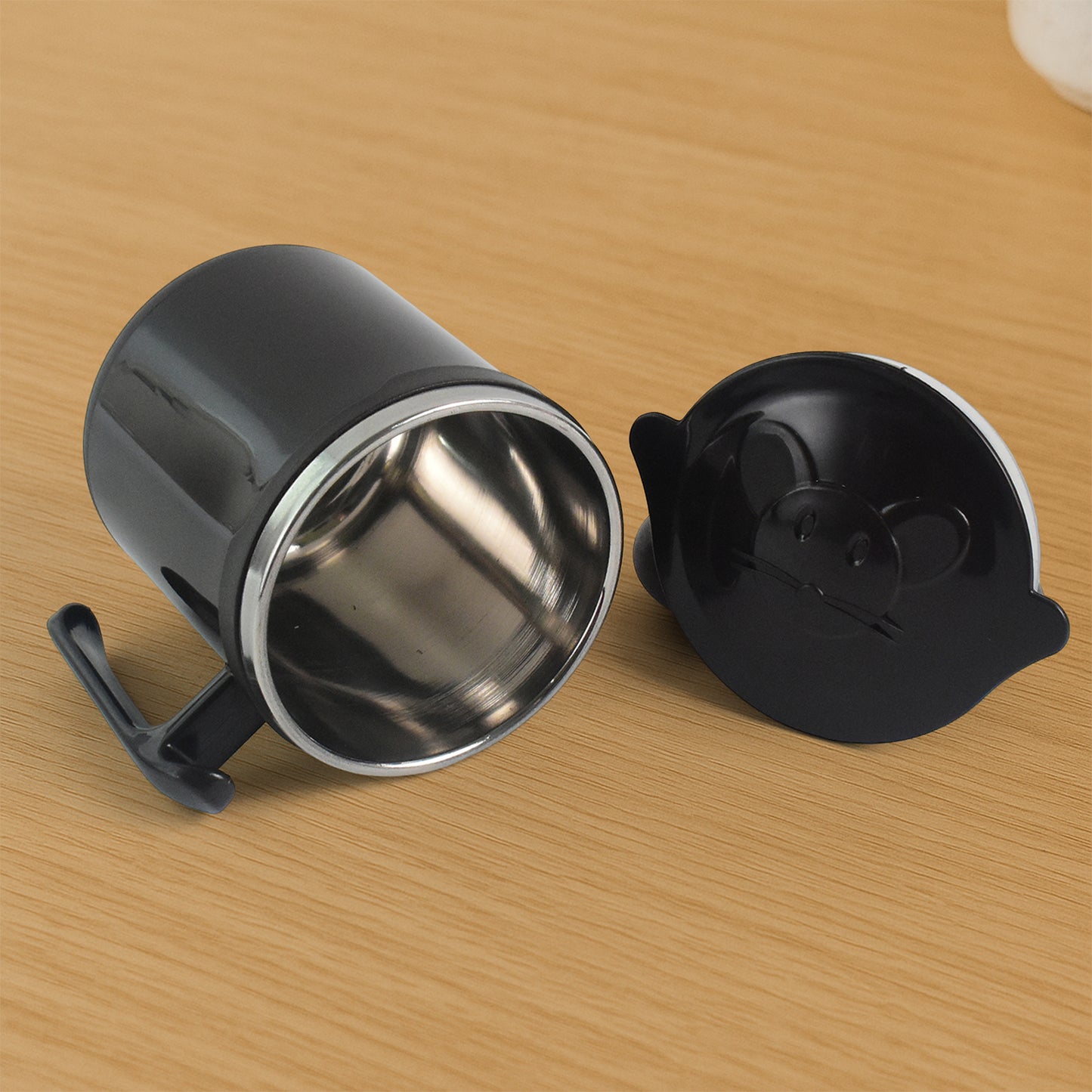 1 Pc Apex Cat Mug  250 Ml Stainless Steel Insulated Inner With Cute Cat Print - Happy Price - Image 3