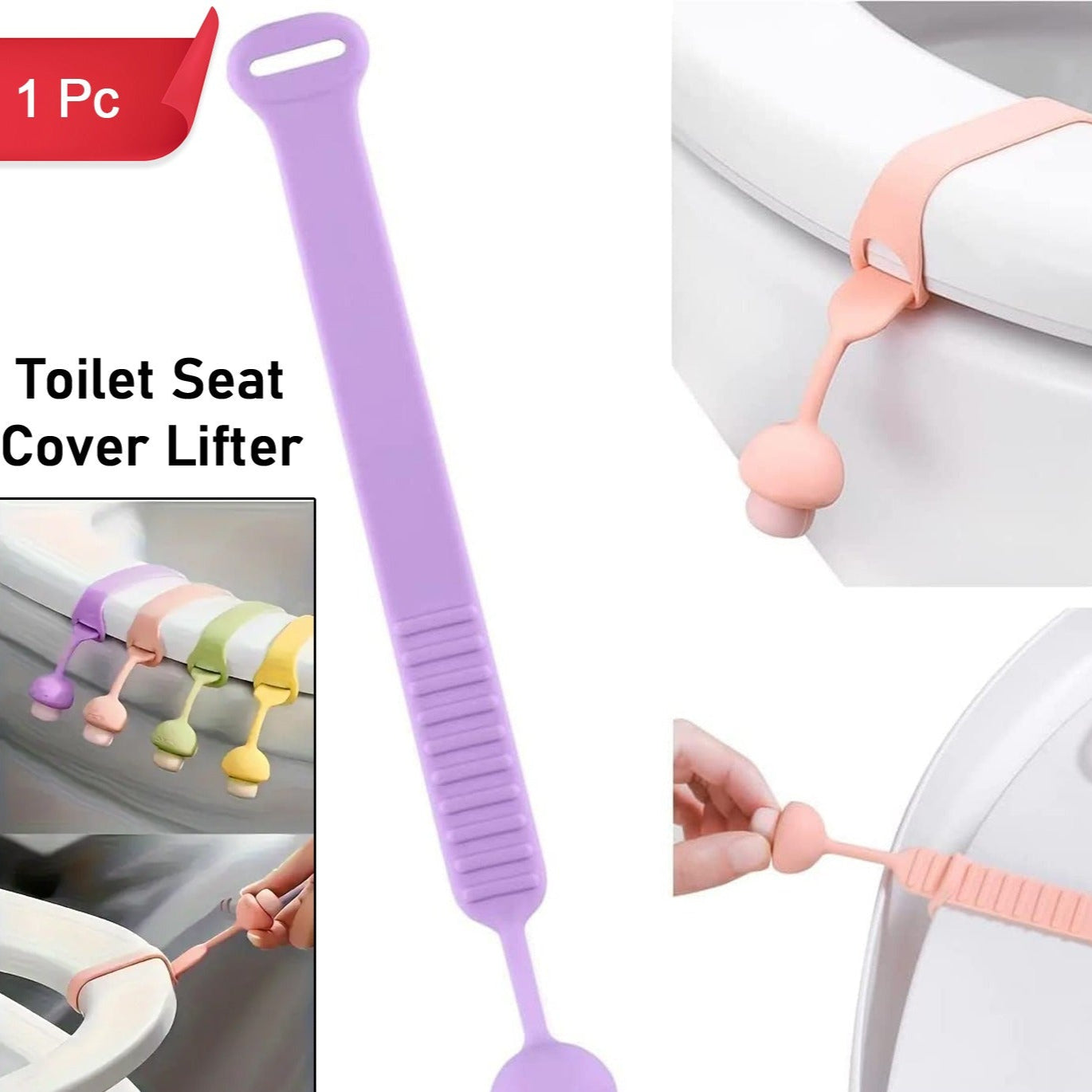Silicone Toilet Seat Lifter Band (1 Pc) - Happy Price - Image 1