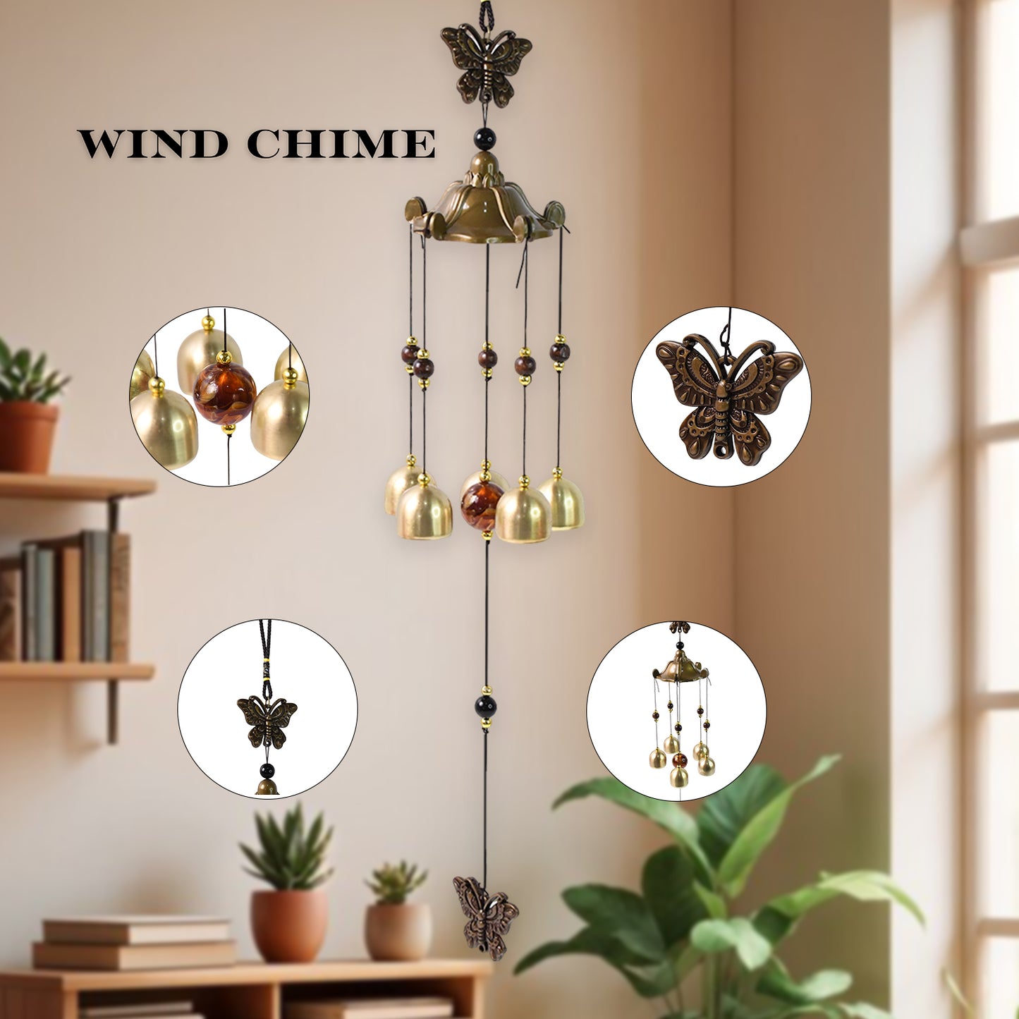 Decorative Wind Bell Chimes Outdoor Hanging (1 Pc) - Happy Price - Image 2