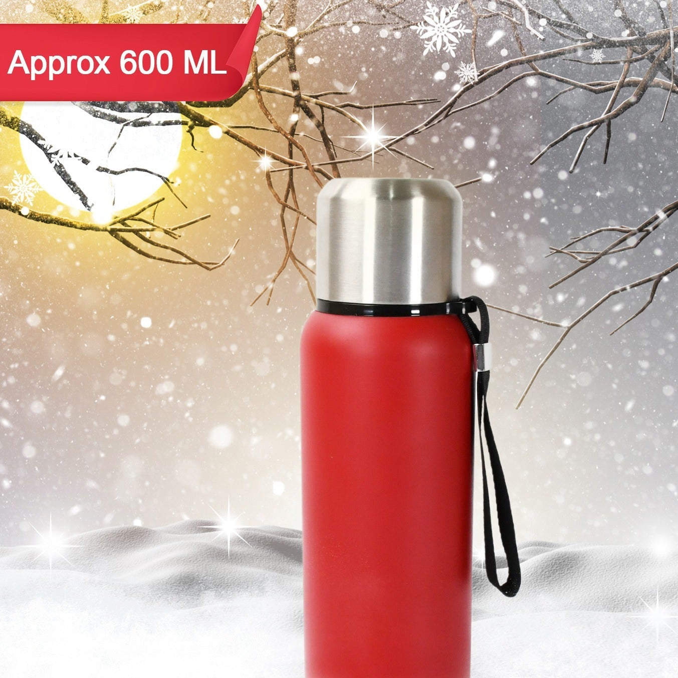 Stainless Steel Water Bottle Fridge Water Bottle Stainless Steel Water Bottle Leak Proof Rust Proof Cold  Hot Thermos Steel Bottle Leak Proof  Office Bottle  Gym  Home  Kitchen  Hiking  Trekking  Travel Bottle (1000ml800mlapprox 600ml) - Happy Price - Image 1