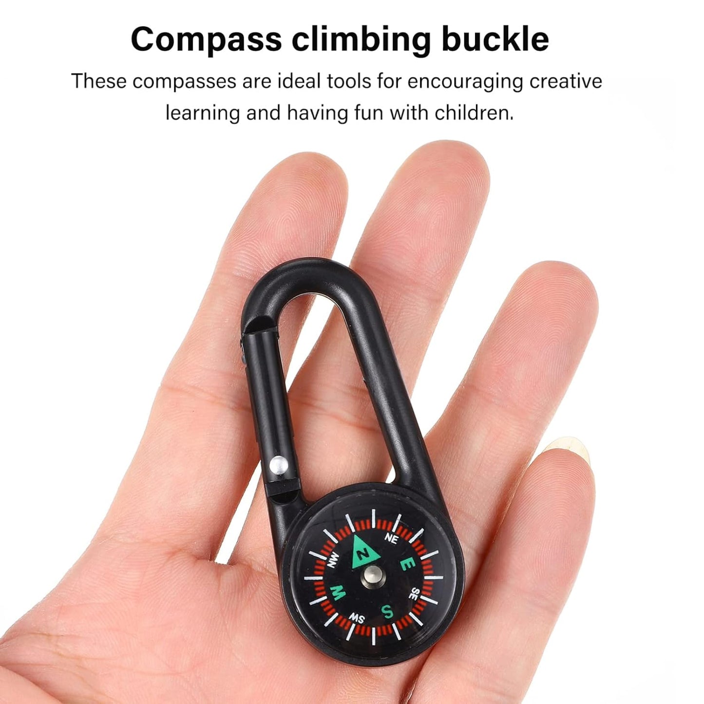 Clip Snap Hook Mini Compass (1 Pc   (1 Pc  Mix Design) - Happy Price - Image 3