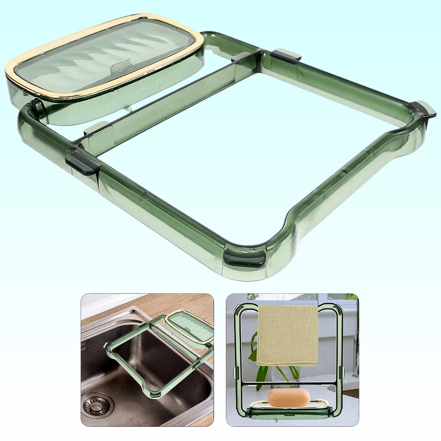 2-in-1 Self-adhesive Towel Hanger  Soap Holder Stand (1 Pc) - Happy Price - Image 5