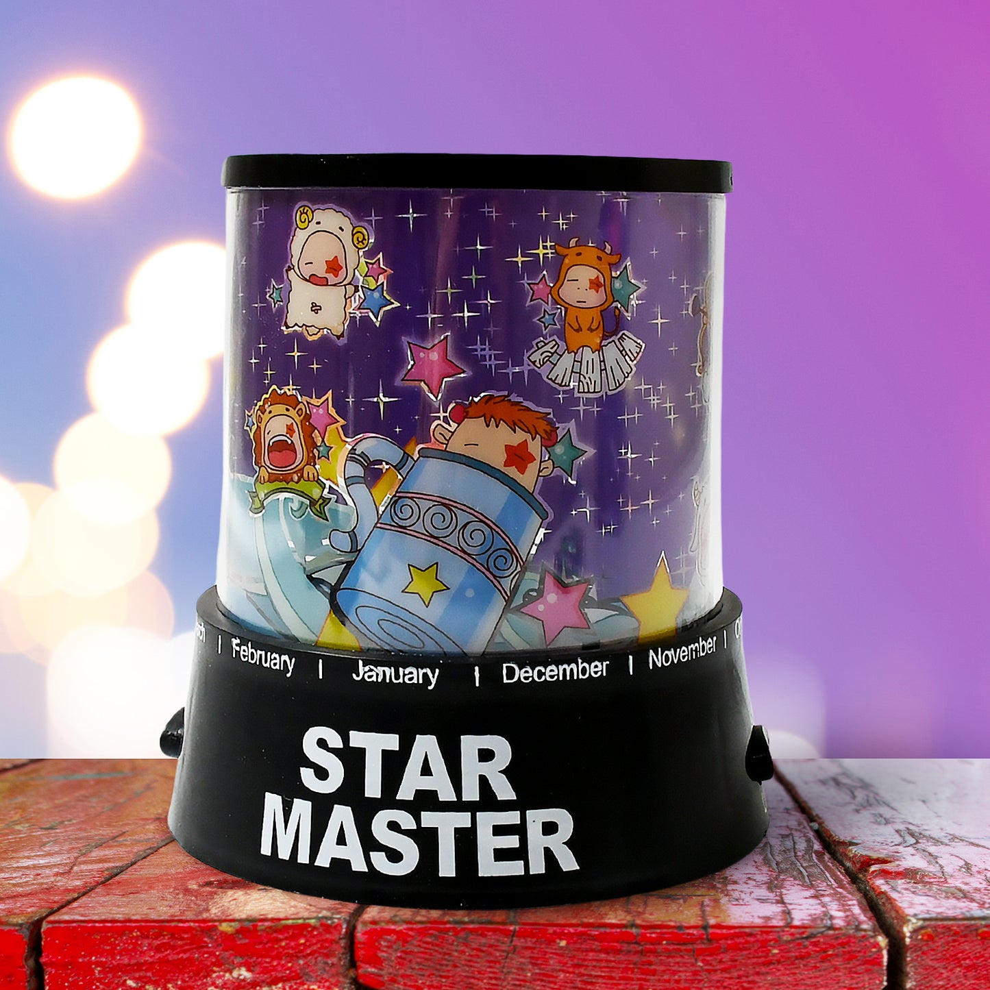 Led Projector Night Light Amazing Lamp 3 Battery Operated Lamps Rotation With The Music Function Master For Kids Bedroom Home Decoration Nightromantic Gift (Battery Not Included  1 Pc) - Happy Price - Image 2