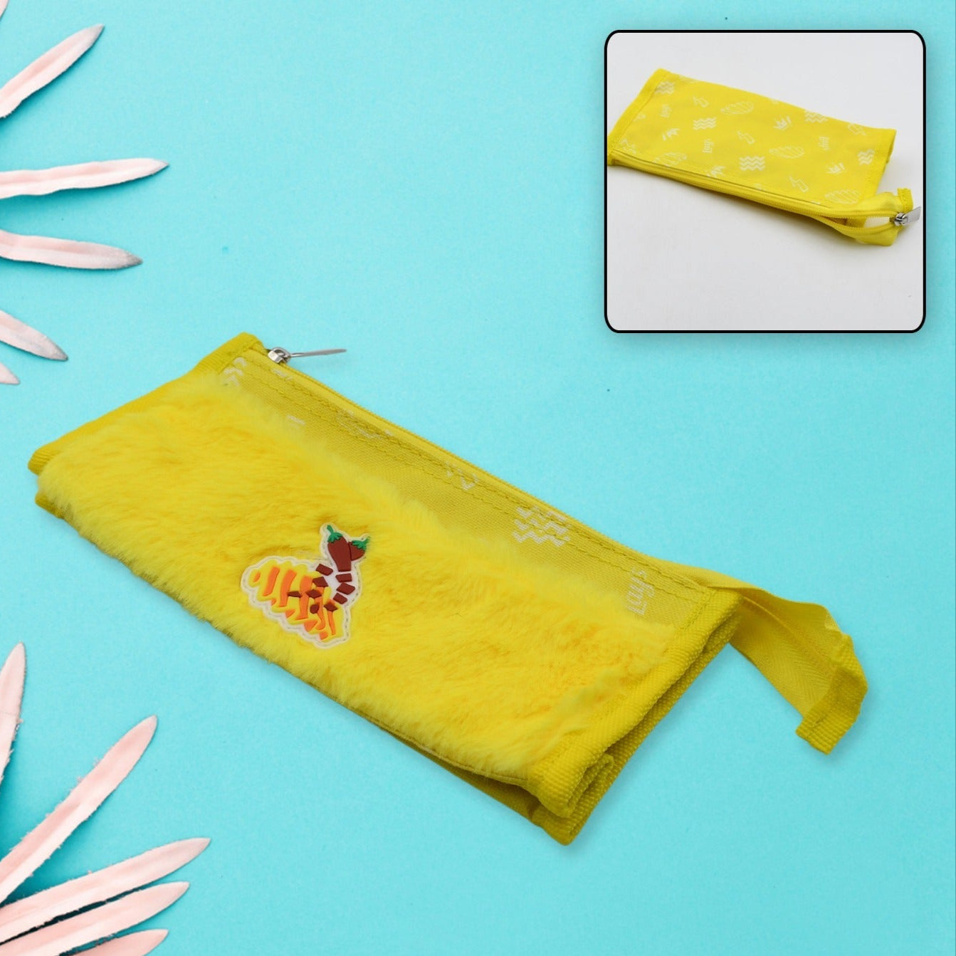 Smart Design Solid Colour Double Pocket Large Capacity With Zipper Reusable Multipurpose Washable Pouch Pen Pencil Stationary Case Travel Boys  Girls Pouch With Zip For Travel School Stationary (2 Pocket) - Happy Price - Image 1