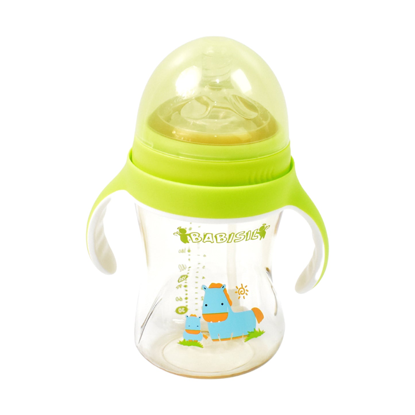 Plastic Baby Feeding Bottle With Handles Straw (300 Ml  1 Pc) - Happy Price - Image 4