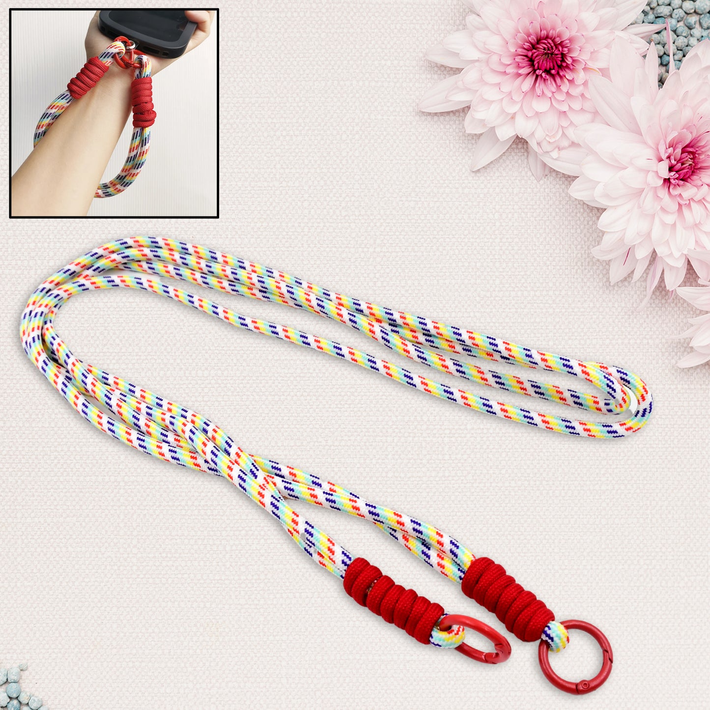 Universal Lanyard For Phone Cross-body Cell Phone Lanyard  With All Smartphones (1 Pc  52 Inch  Multicolor) - Happy Price - Image 2