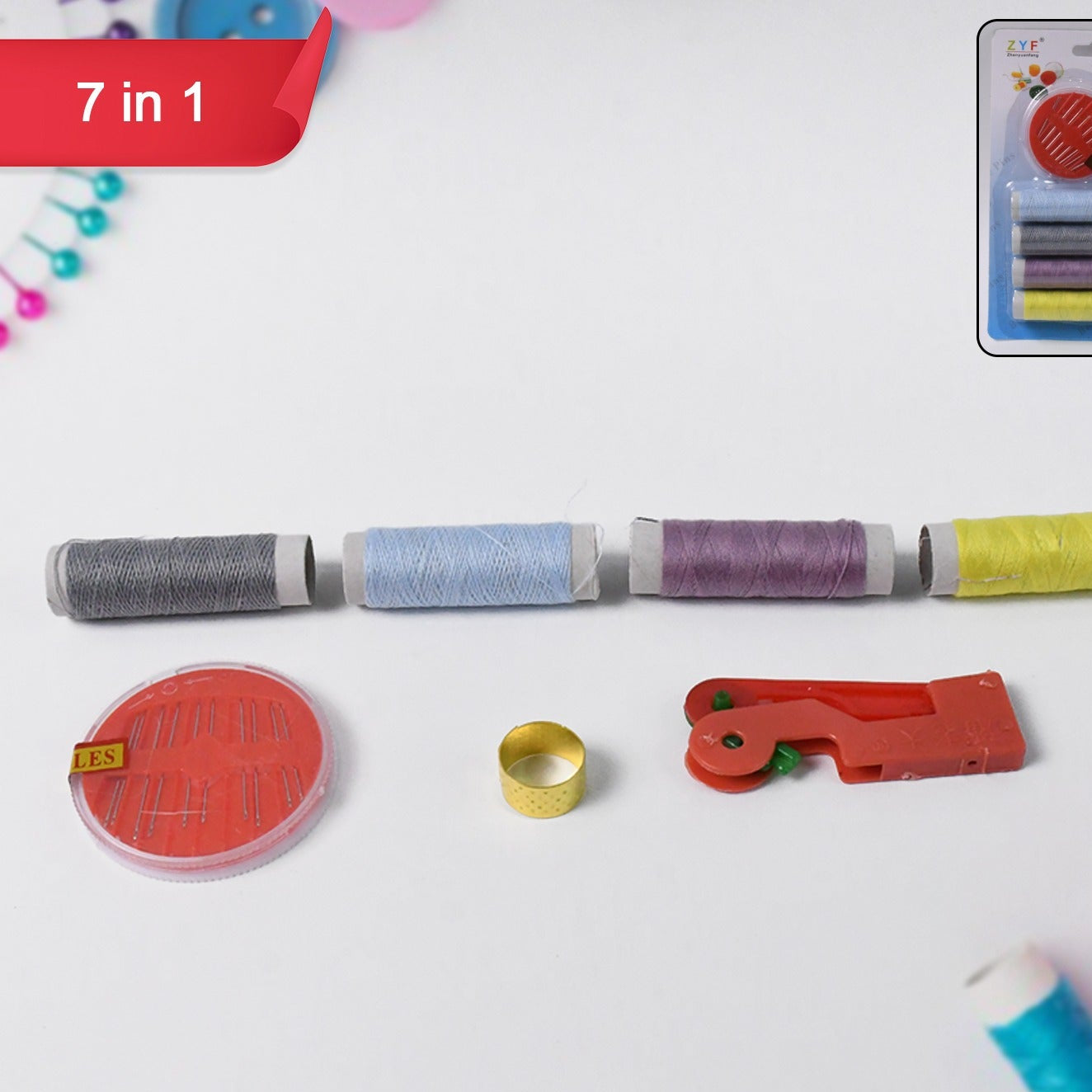 7 In 1 Multipurpose Tailoring Sewing Accessories Kit (1 Set) - Happy Price - Image 1