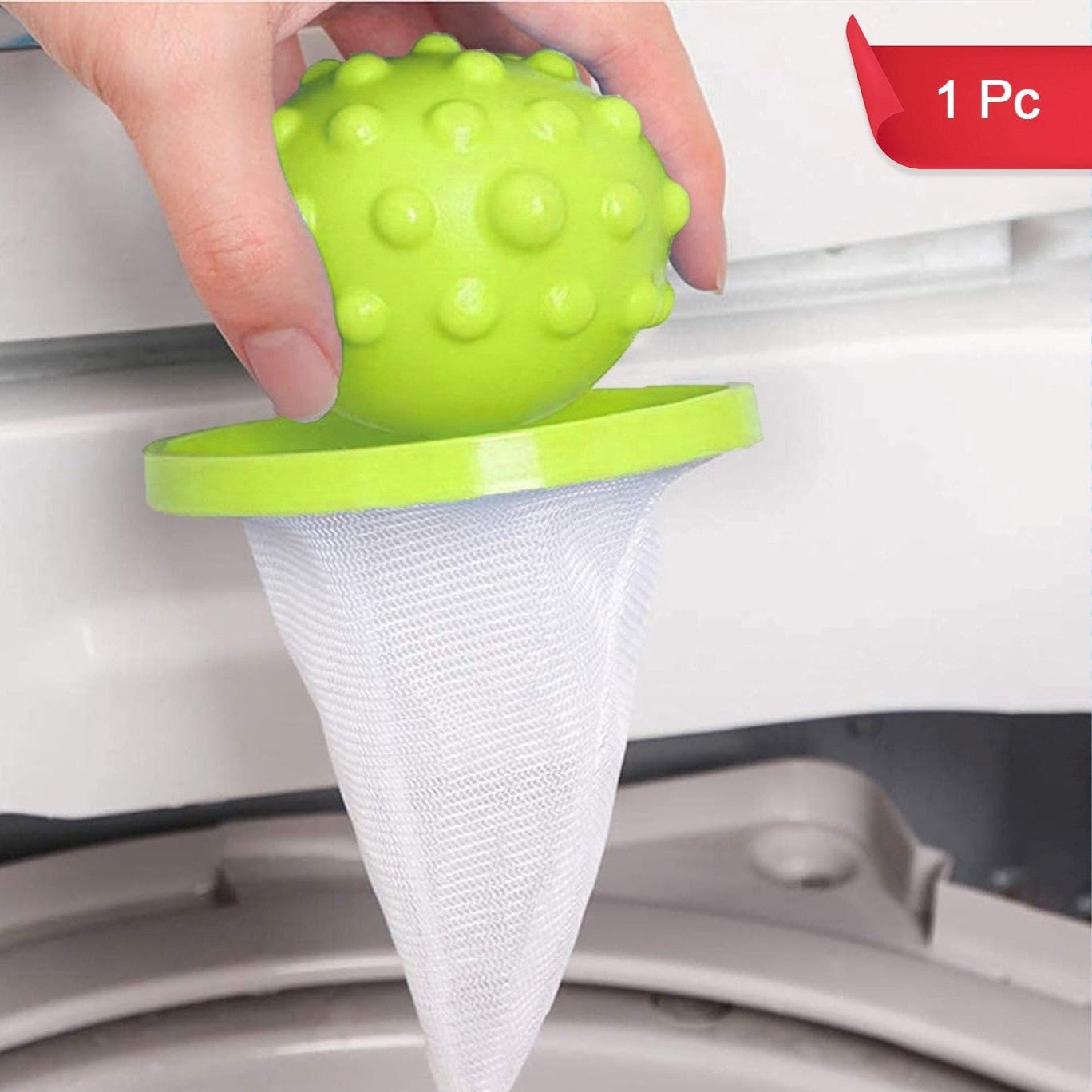 Reusable Washing Machine Floating Cylindrical Shape Lint Mesh Bag ( 1 Pc) - Happy Price - Image 1
