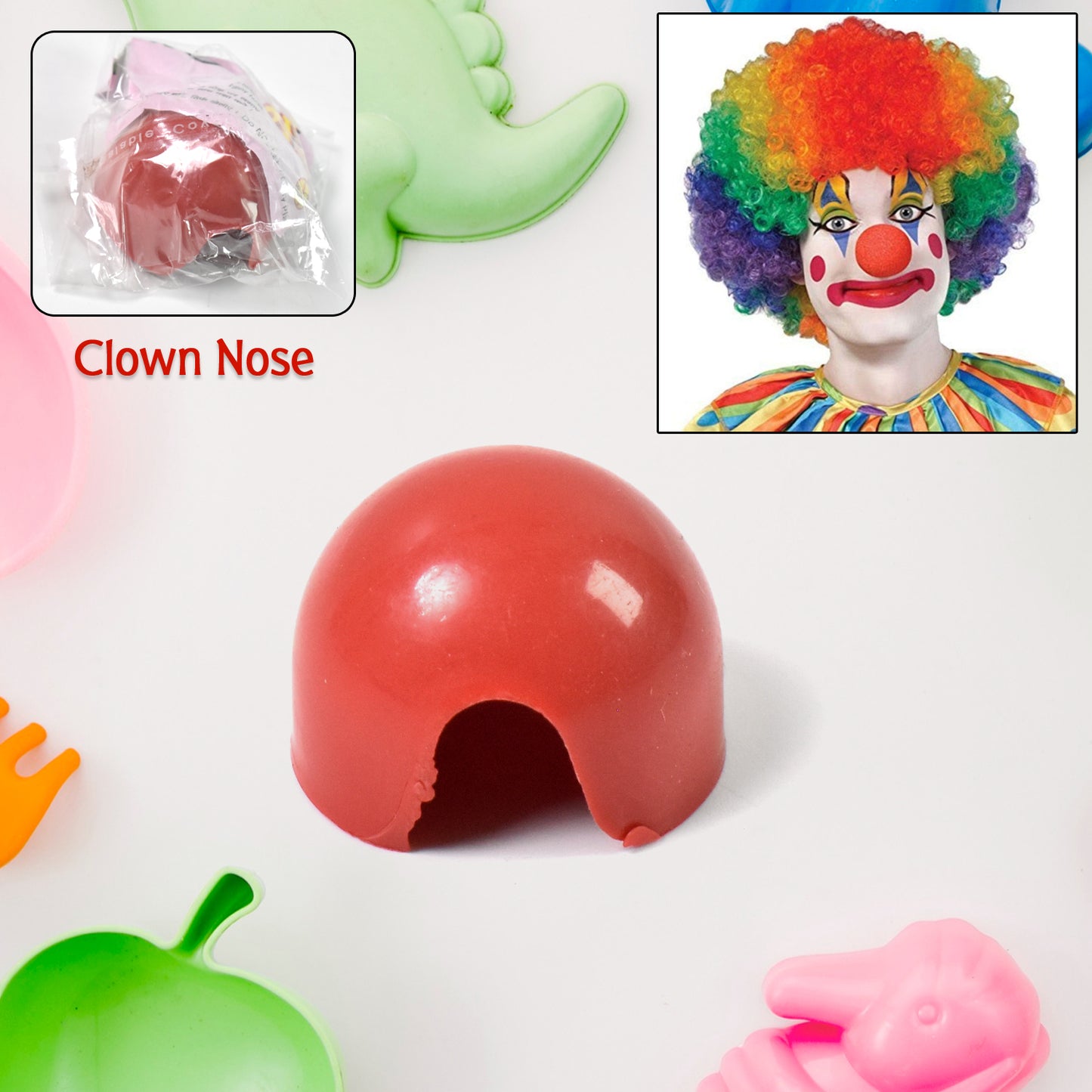 Small Plastic Joker Clown Nose Toy (1 Pc  Mix Color  Design) - Happy Price - Image 2