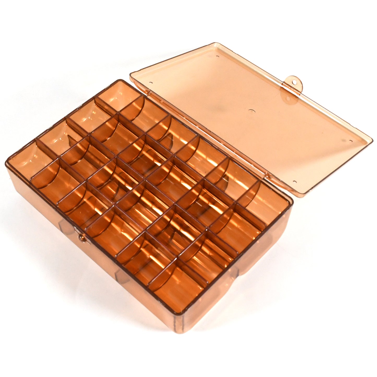 2 Layer Acrylic Jewelry Storage Box Dustproof Earring Box Storage Box Portable Nail Art Storage Case 24-grid Small And 6-grid Big Case Makeup Vanity Box (1 Pc  30 Compartment) - Happy Price - Image 4