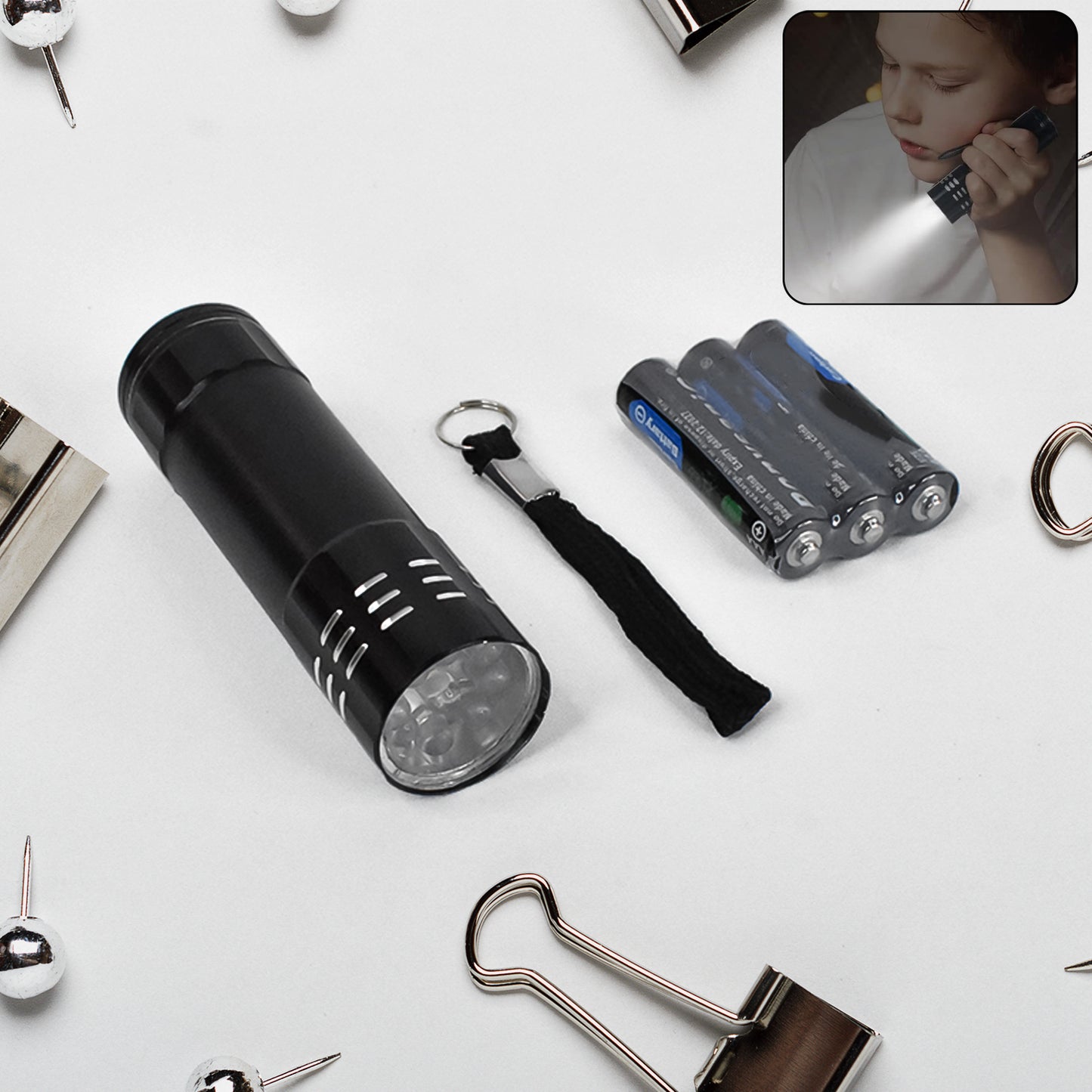 Portable Mini Torch Super-bright Mini 3aaa Battery Operated (Battery Included 1 Pc - Happy Price - Image 2