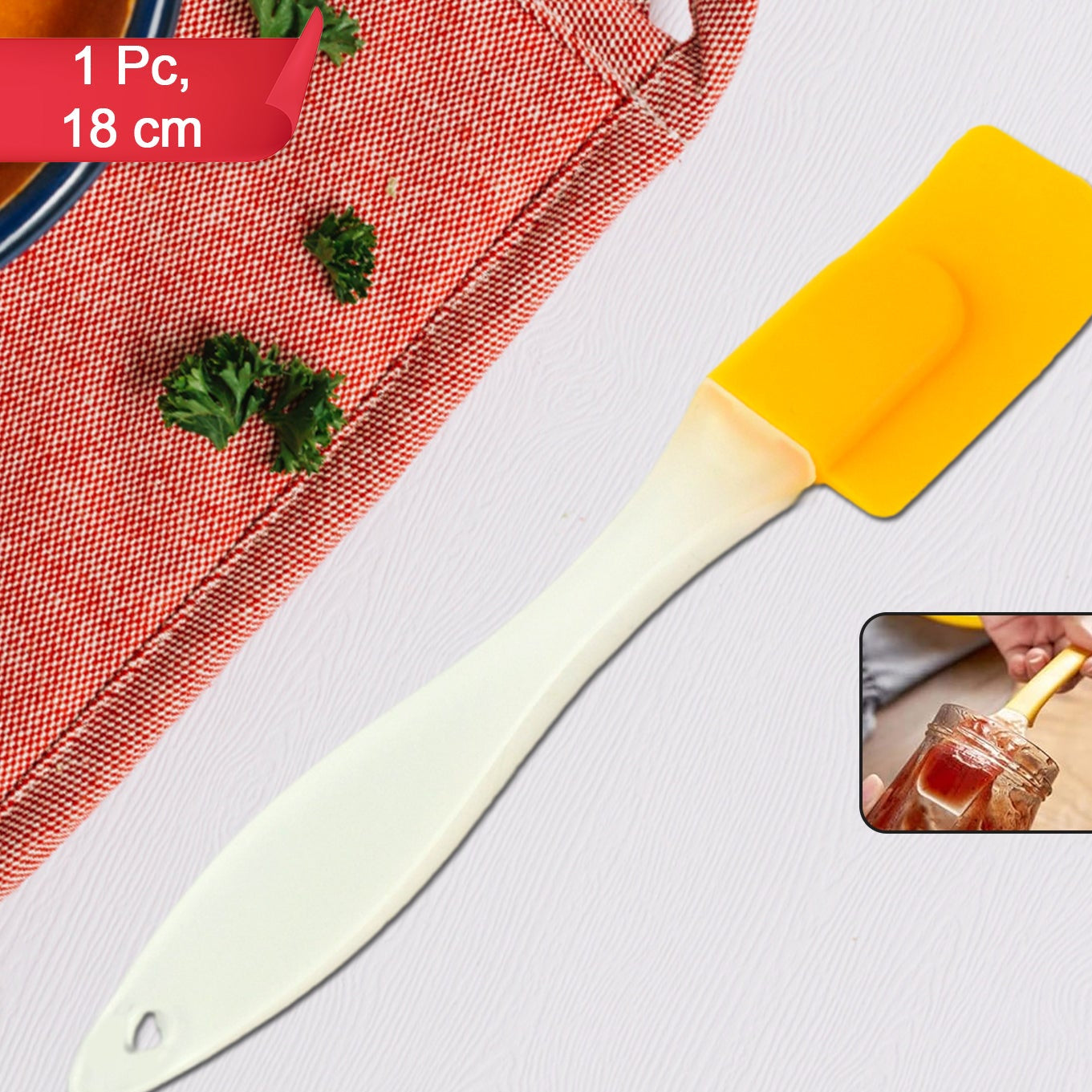 Silicone Cooking Spatula For Baking (1 Pc 19 Cm) - Happy Price - Image 1