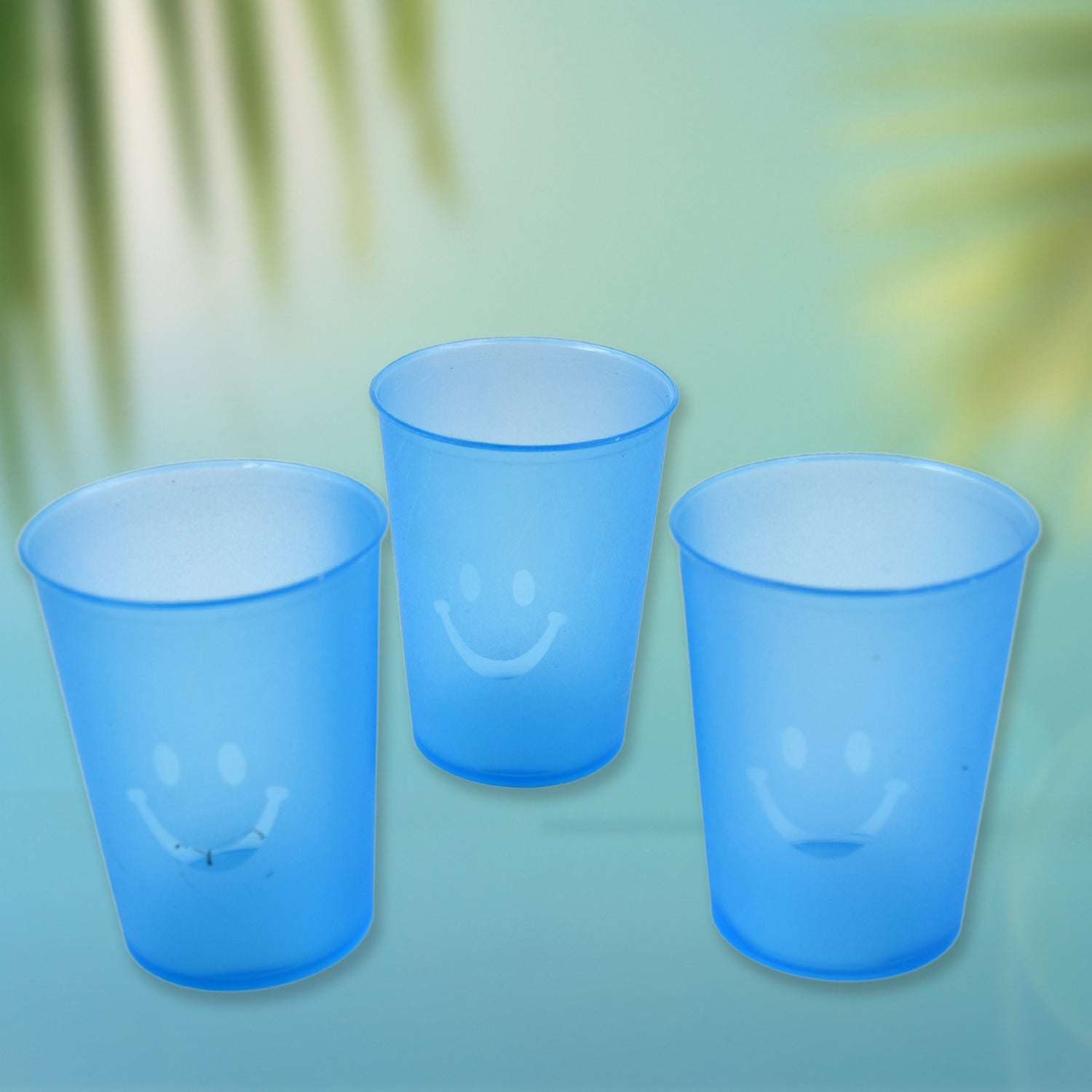Plastic Tumblers Lightweight Cups  Glass Reusable Drinking Cups Restaurant Cups Dishwasher Safe Beverage Tumblers Glasses For Kitchen Water Transparent Glasses 3 Pc Set - Happy Price - Image 1