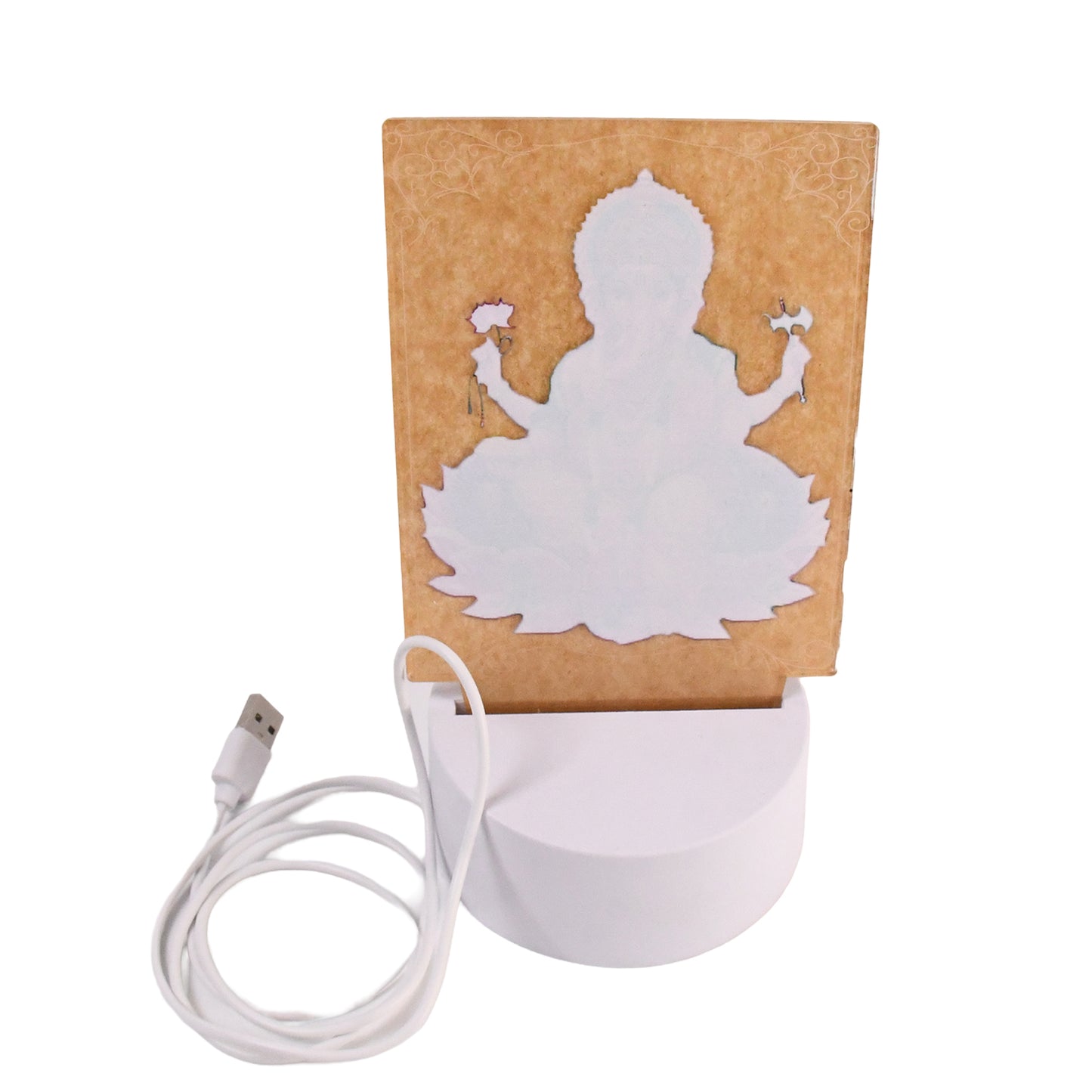 Beautiful 3d Lord Ganesh Frame With Soft White Light (1 Pc) - Happy Price - Image 4