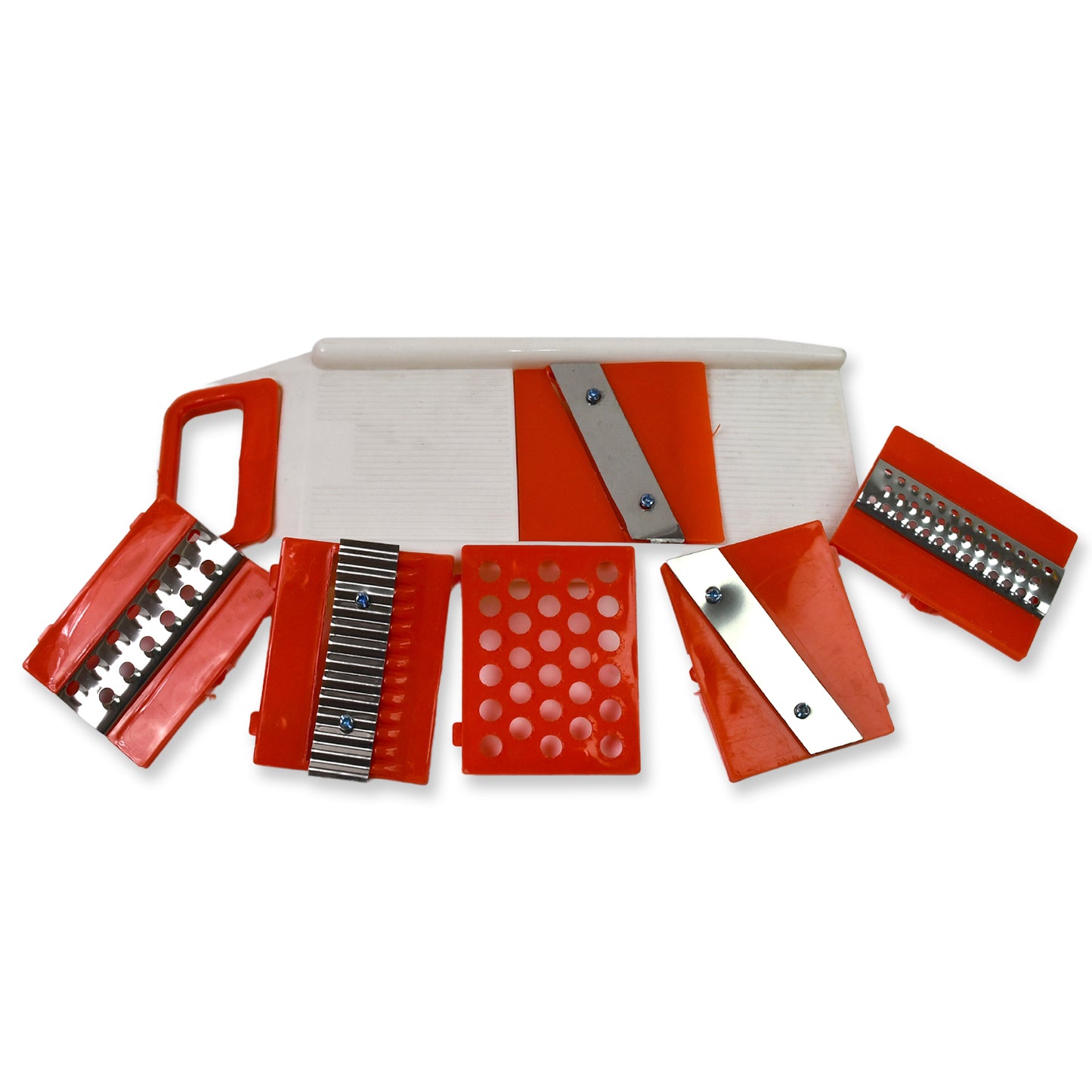 Plastic 6 In 1 Vegetables Slicer Cutter And Fruit Dicer Grater (1 Set) - Happy Price - Image 6