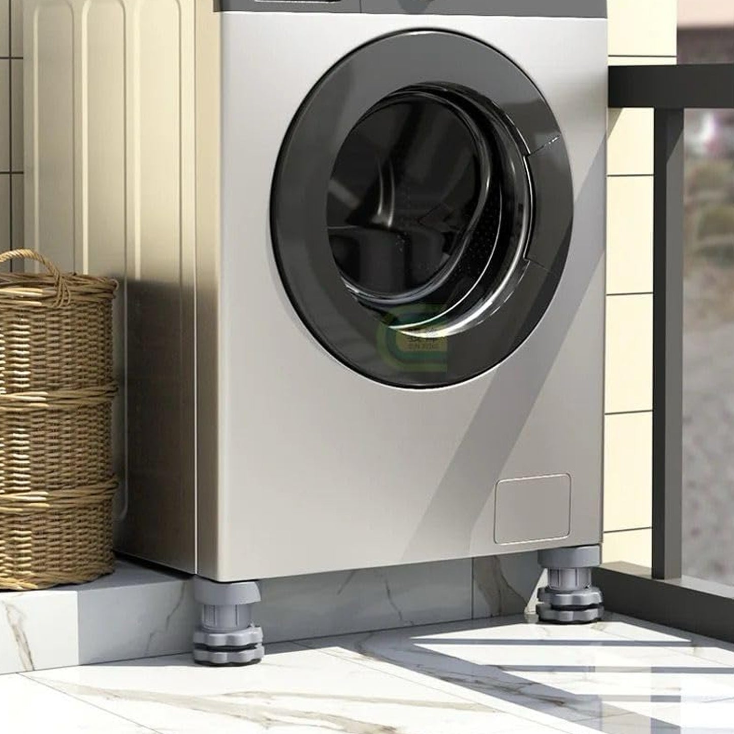 Plastic Washing Machine Vibration Feet Pad Adjustable Highly Non-slip Support Anti Vibration Pads Walk Pads Shock Absorber Noise Cancelling Furniture Lifting Base (4 Pcs Set) - Happy Price - Image 7