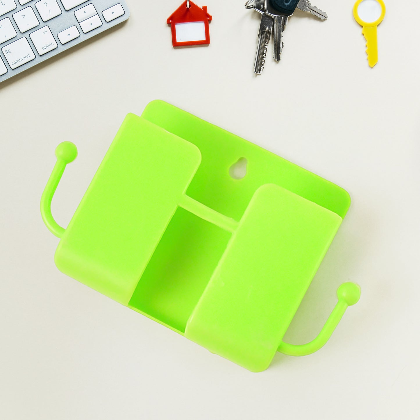 1 Pc Neon Green Wallmount Mobile Stand With Hook - Happy Price - Image 6
